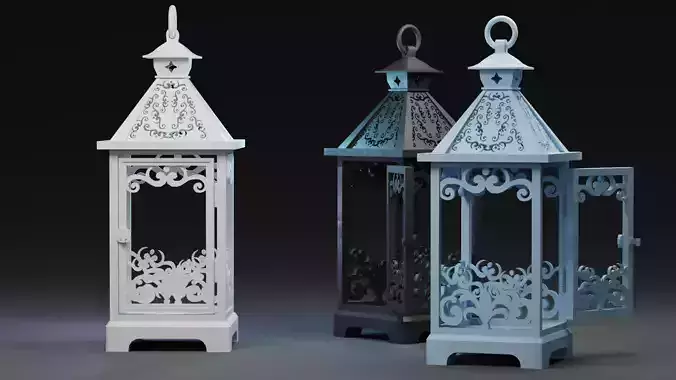 Victorian Style Lantern Small Vintage Candle Lantern