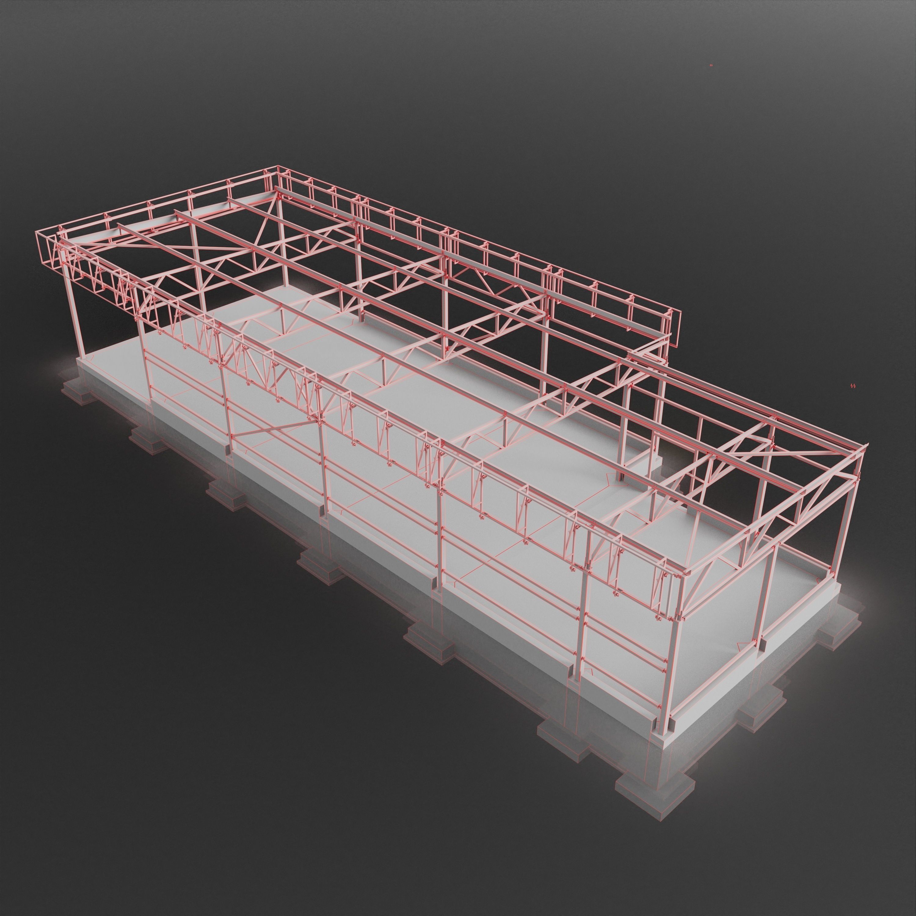 Metal construction 3D model_2