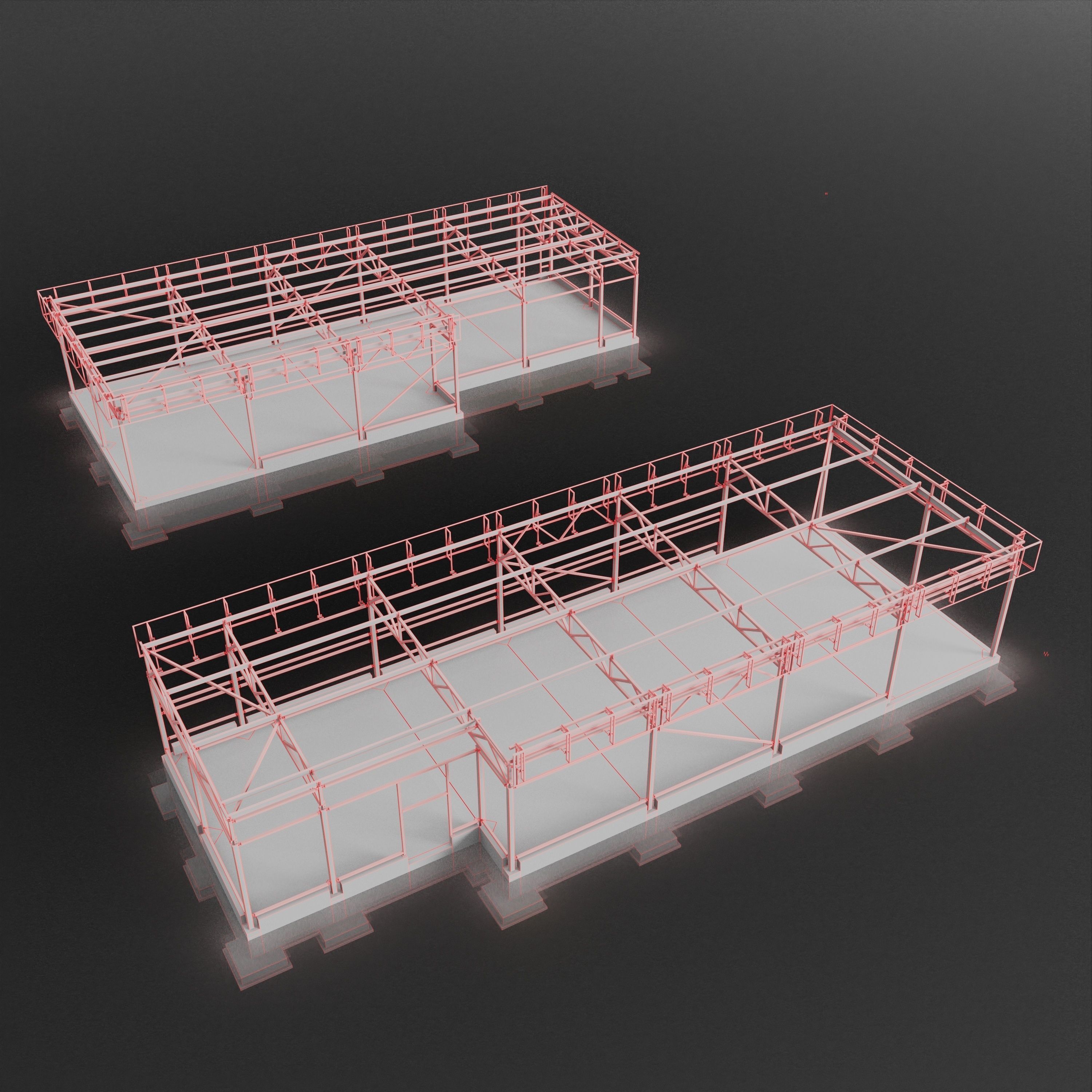 Metal construction 3D model_1