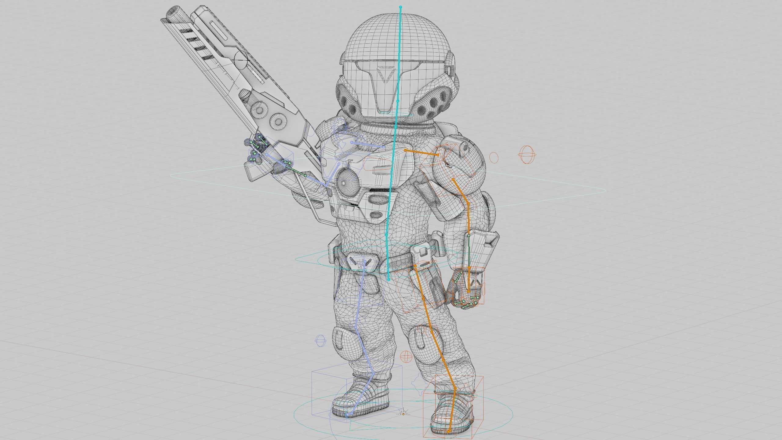 CYBER SOLDIER XC-800 Rigged for Unreal Engine - Unity - MIXAMO 3D model_40
