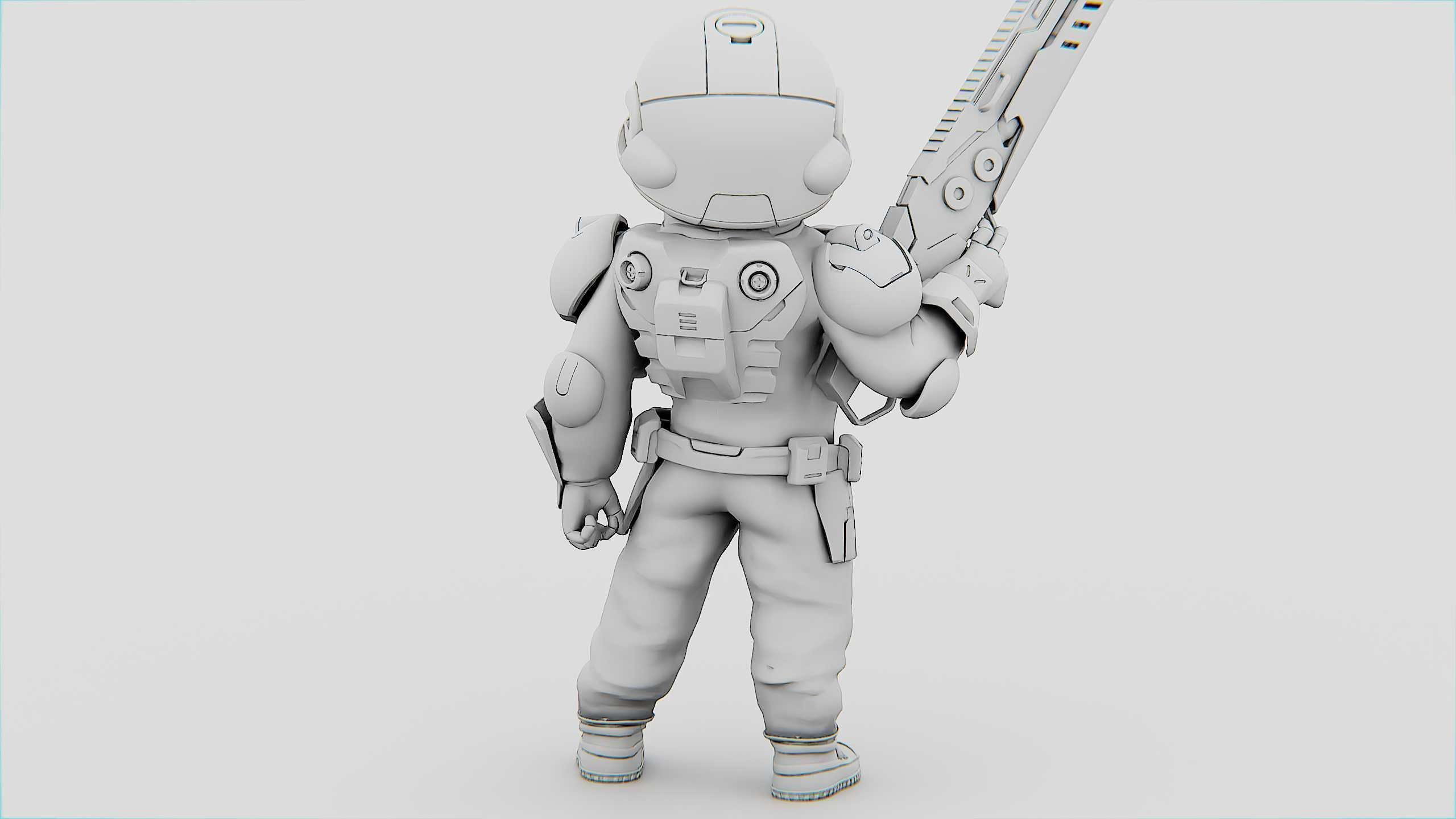 CYBER SOLDIER XC-800 Rigged for Unreal Engine - Unity - MIXAMO 3D model_33