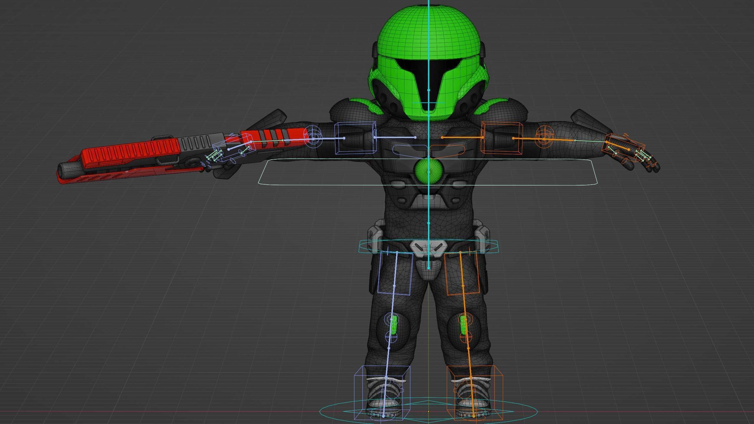 CYBER SOLDIER XC-800 Rigged for Unreal Engine - Unity - MIXAMO 3D model_39