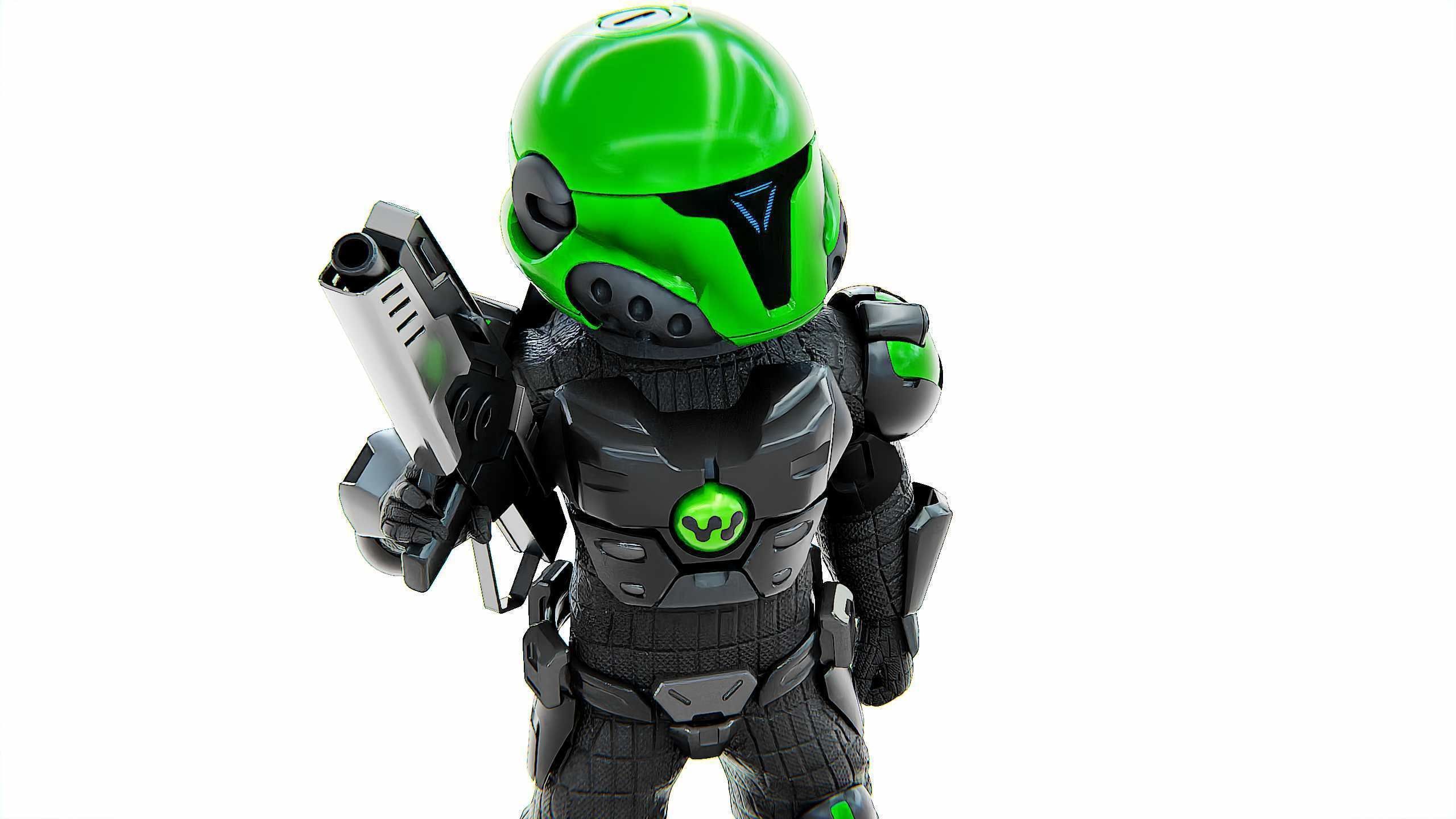 CYBER SOLDIER XC-800 Rigged for Unreal Engine - Unity - MIXAMO 3D model_23