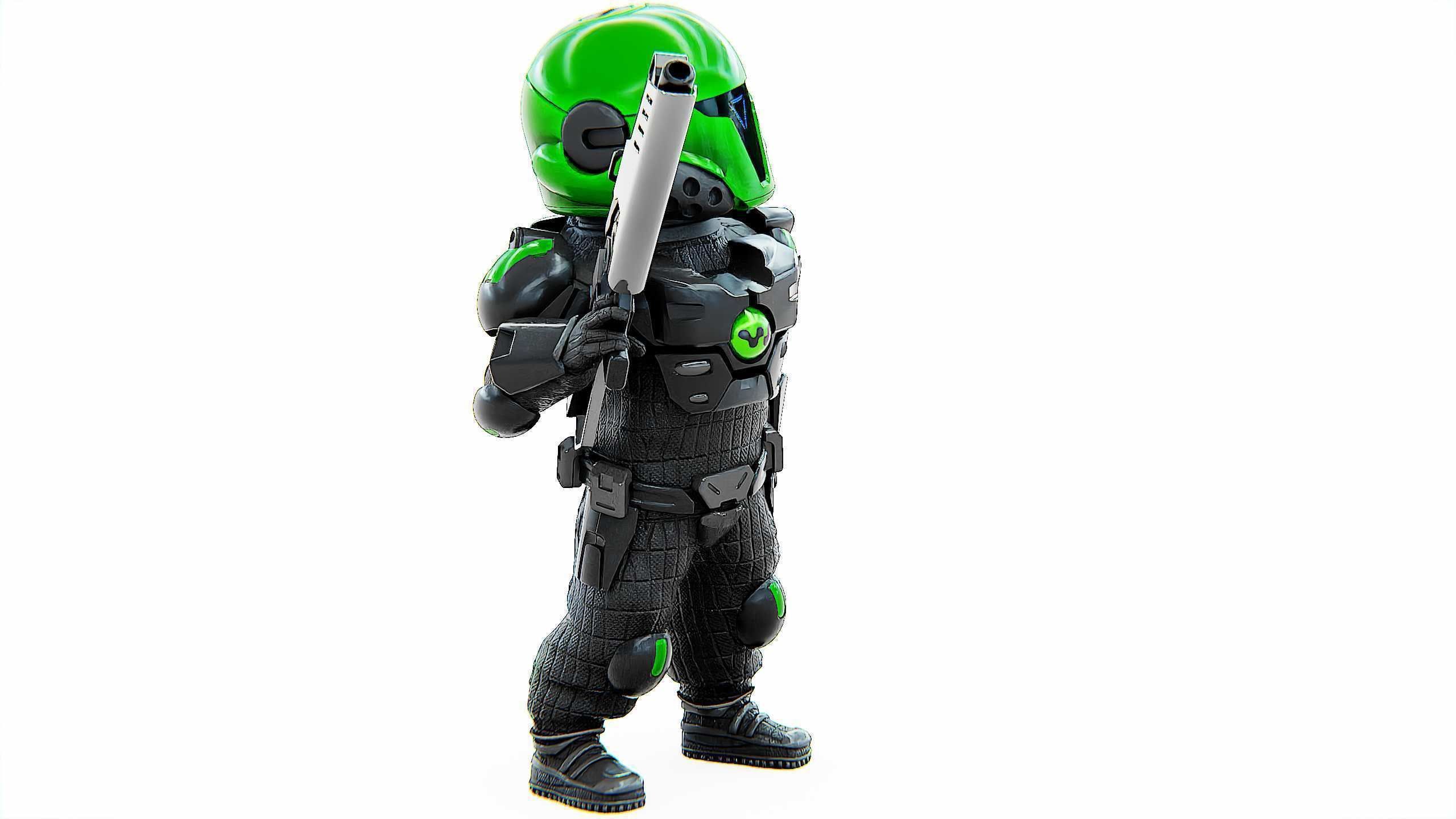 CYBER SOLDIER XC-800 Rigged for Unreal Engine - Unity - MIXAMO 3D model_4