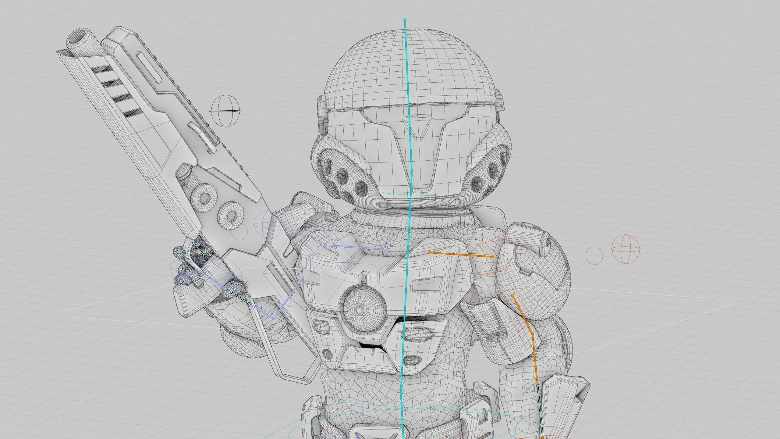 CYBER SOLDIER XC-800 Rigged for Unreal Engine - Unity - MIXAMO 3D model_42