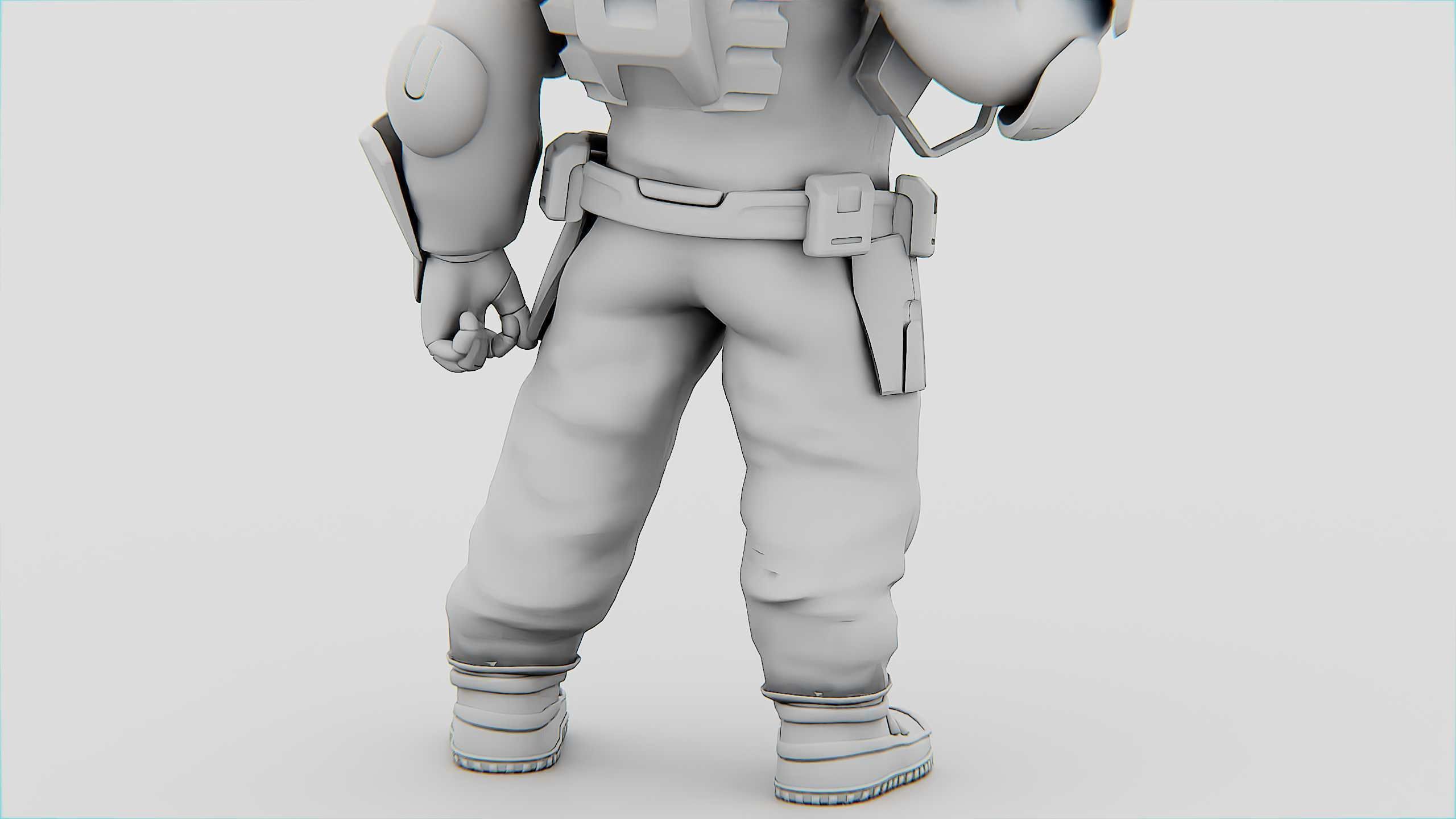CYBER SOLDIER XC-800 Rigged for Unreal Engine - Unity - MIXAMO 3D model_35