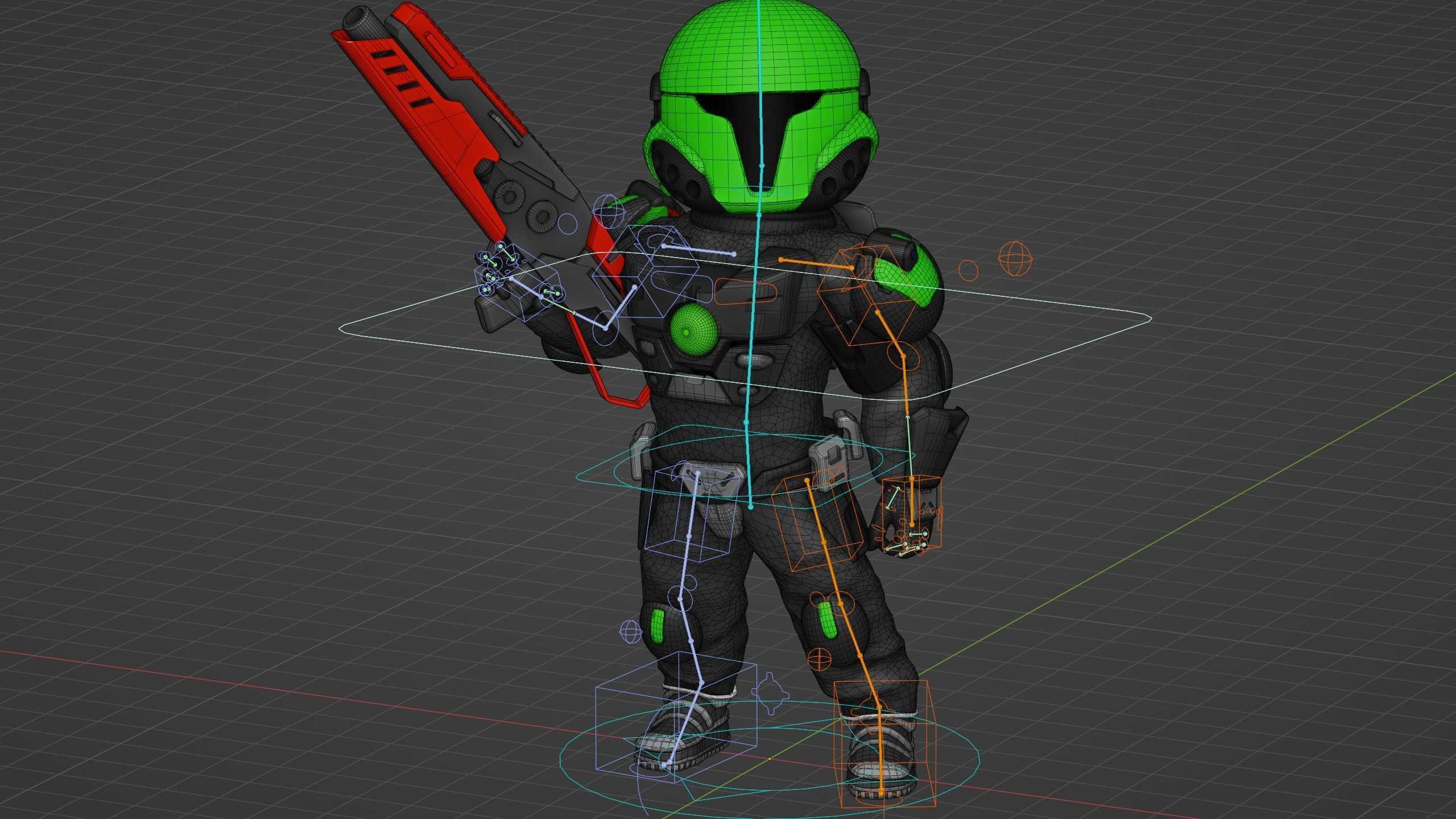 CYBER SOLDIER XC-800 Rigged for Unreal Engine - Unity - MIXAMO 3D model_37