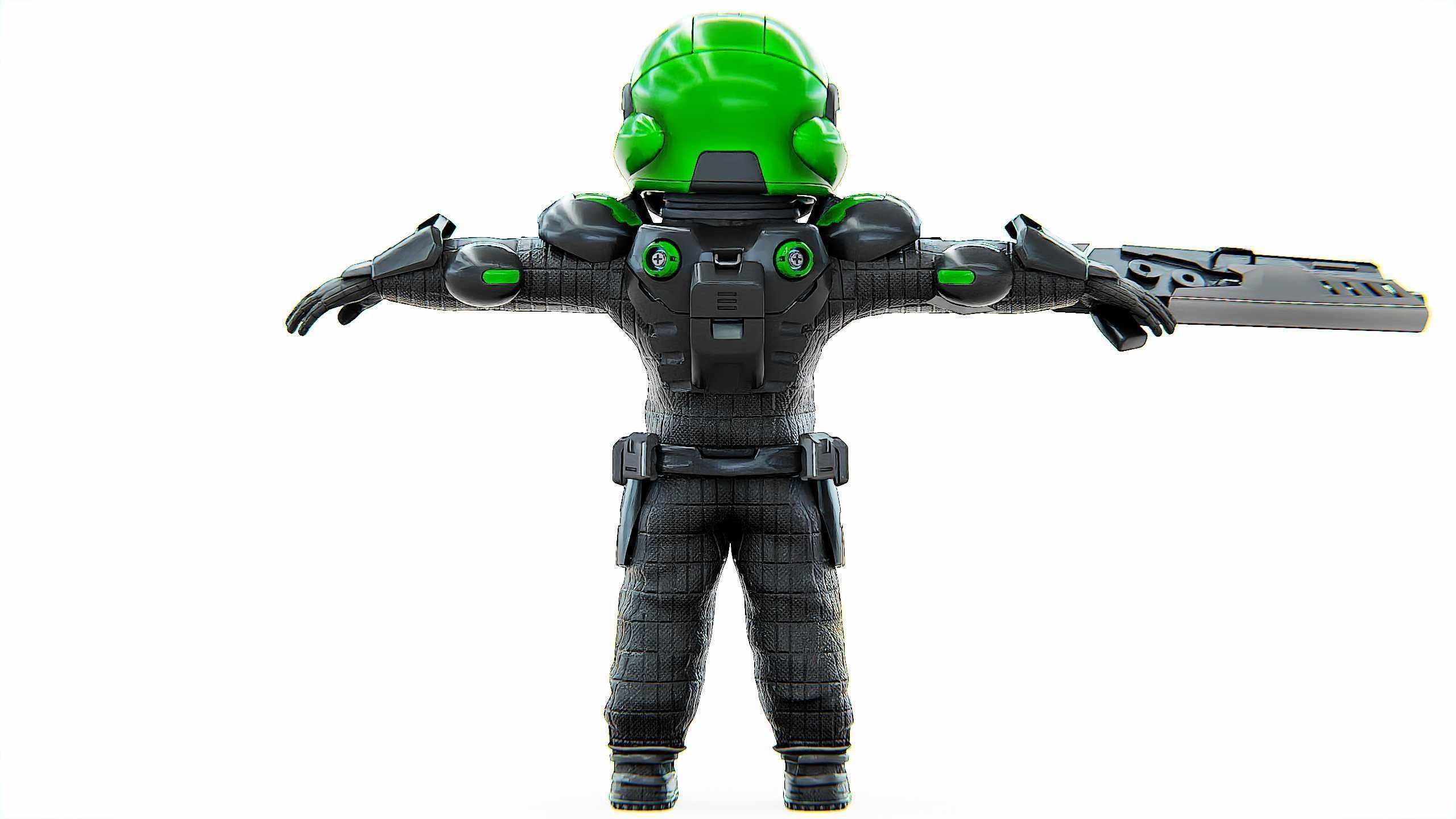 CYBER SOLDIER XC-800 Rigged for Unreal Engine - Unity - MIXAMO 3D model_31