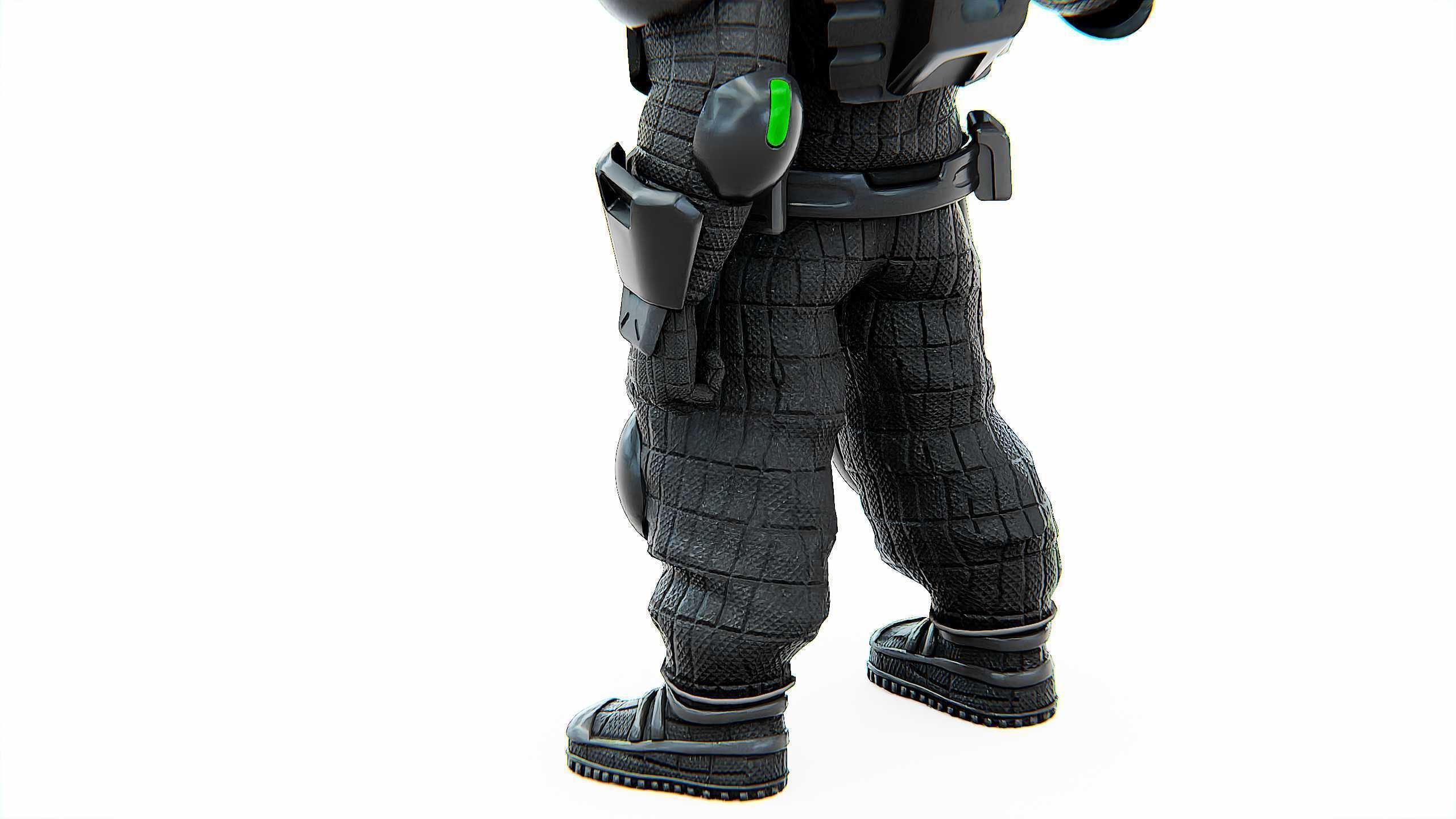 CYBER SOLDIER XC-800 Rigged for Unreal Engine - Unity - MIXAMO 3D model_26