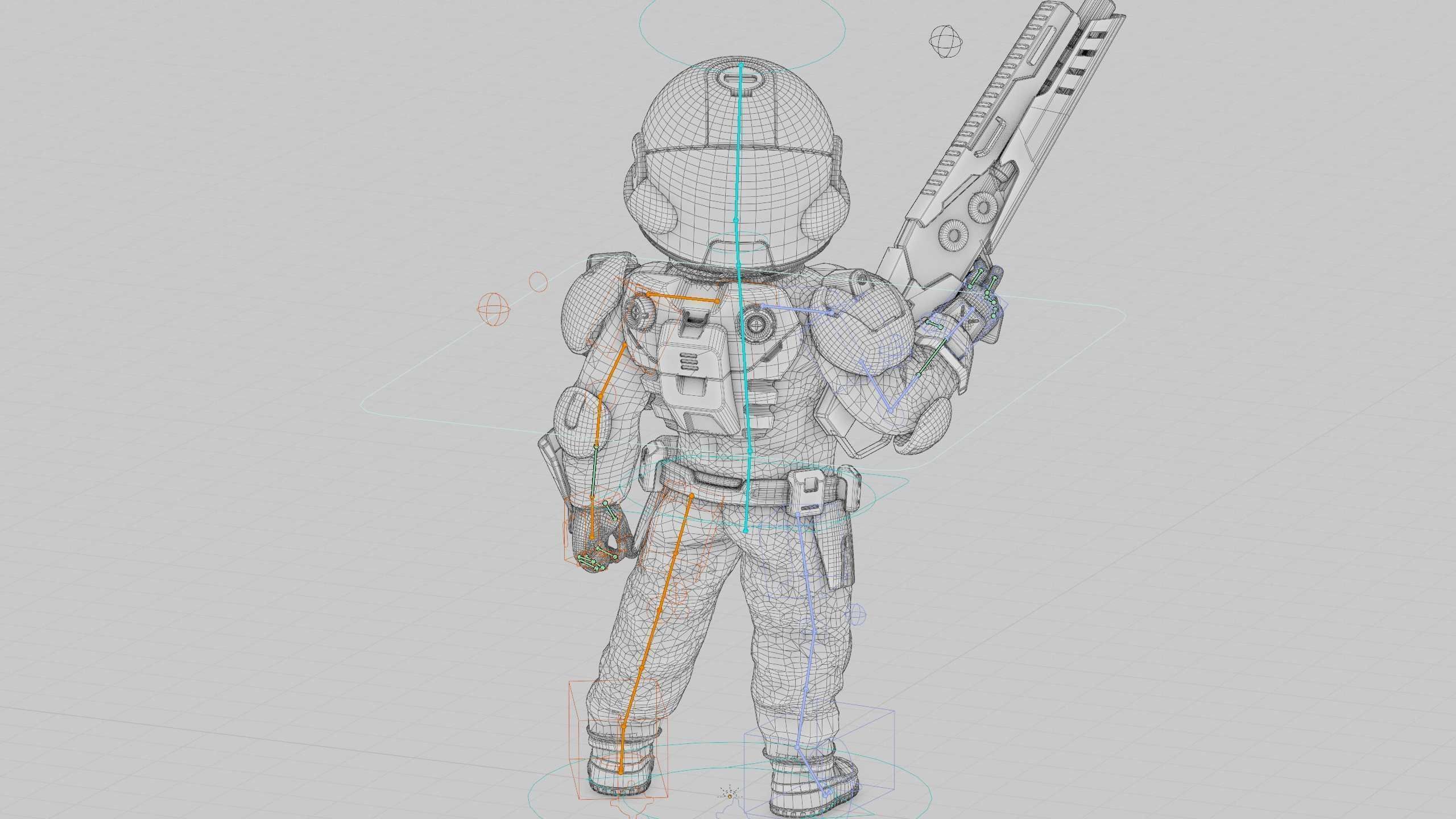 CYBER SOLDIER XC-800 Rigged for Unreal Engine - Unity - MIXAMO 3D model_41