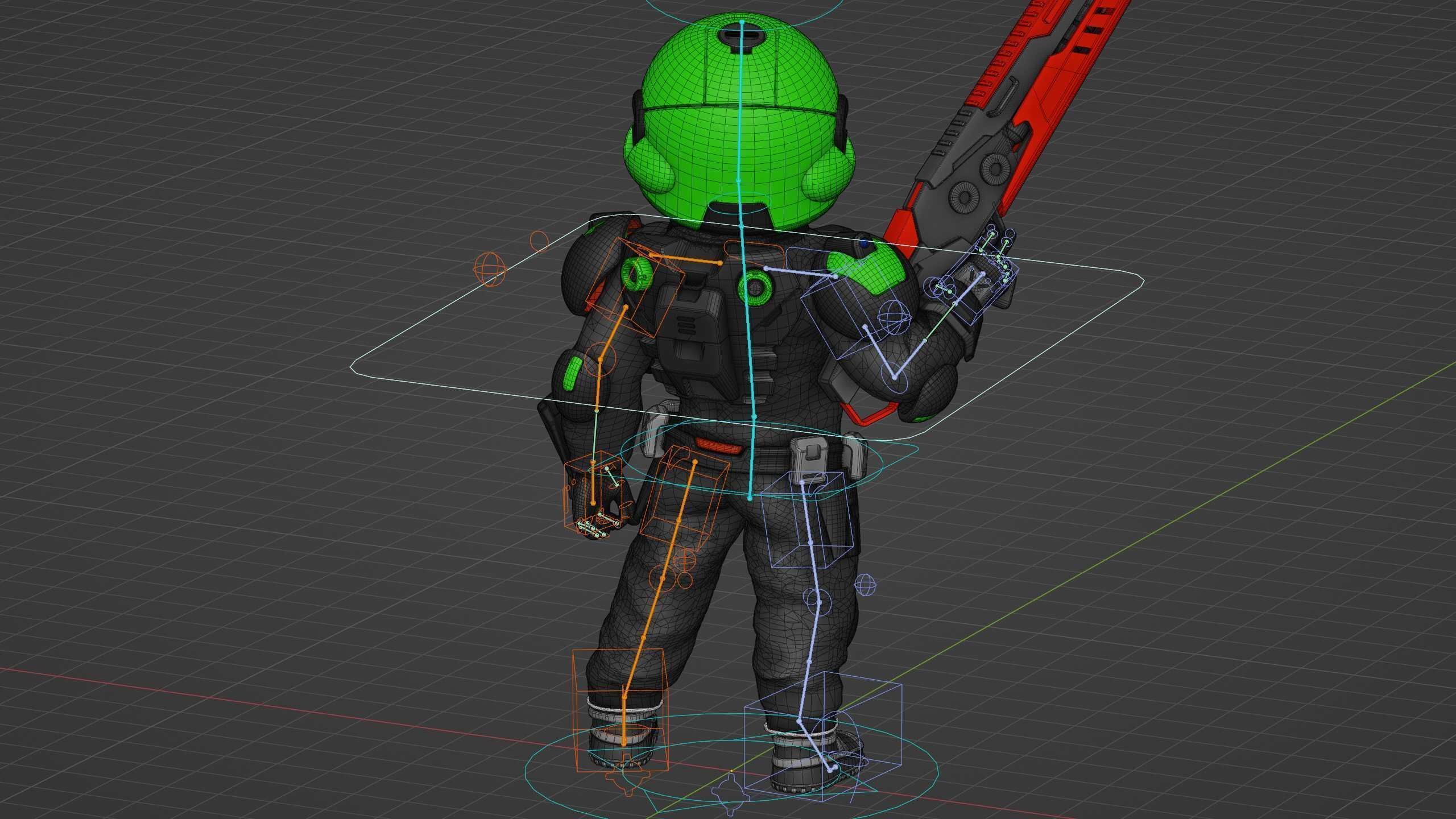 CYBER SOLDIER XC-800 Rigged for Unreal Engine - Unity - MIXAMO 3D model_38