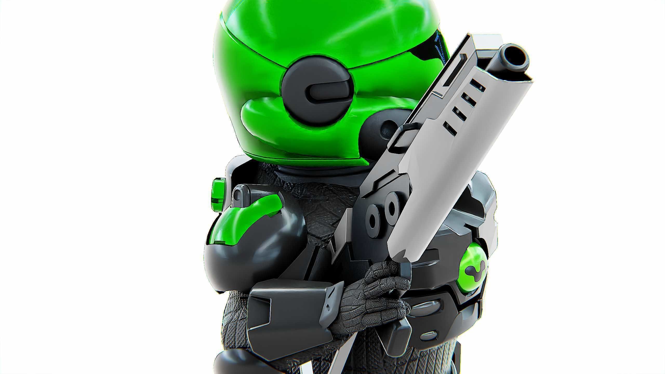 CYBER SOLDIER XC-800 Rigged for Unreal Engine - Unity - MIXAMO 3D model_28