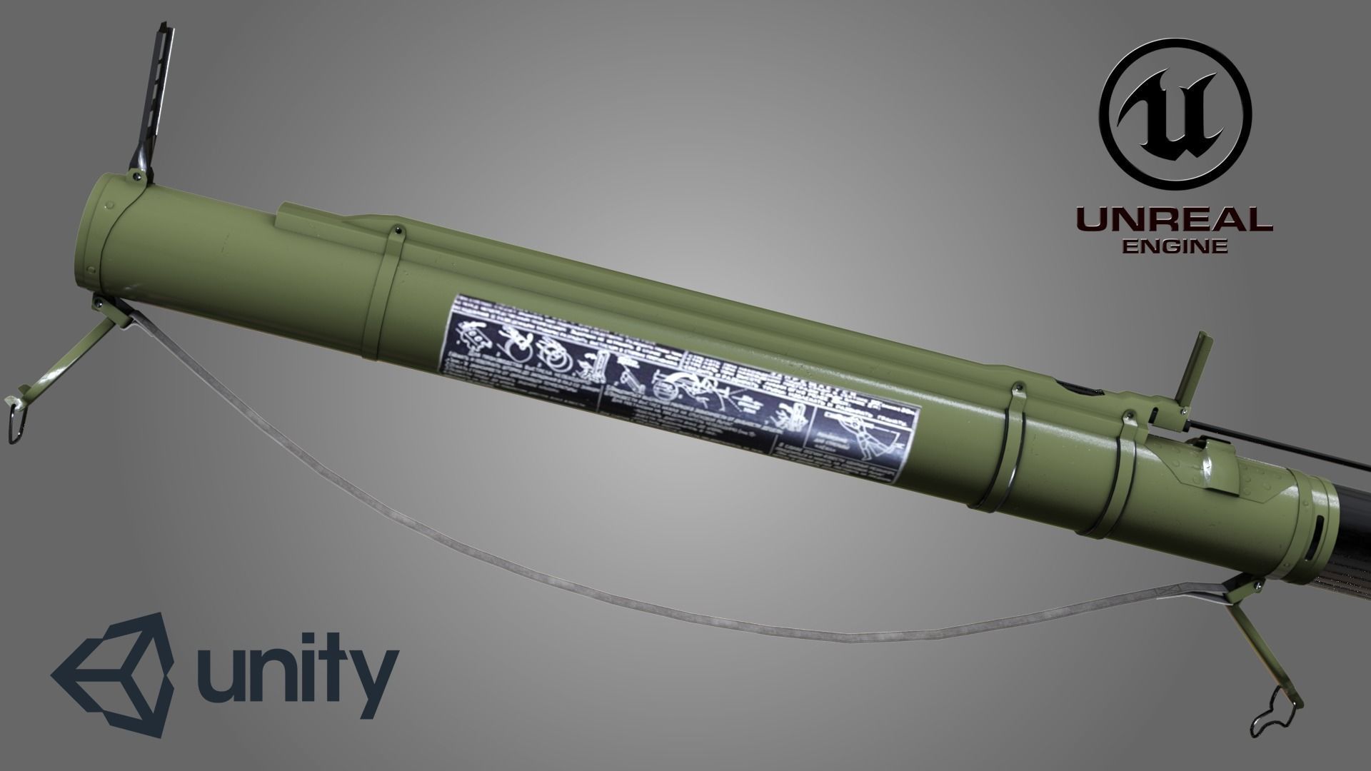 RPG-18 game ready 3d model with 4K-PBR textures for any engines Low-poly 3D model_4