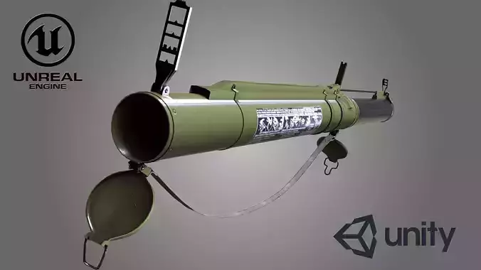 RPG-18 game ready 3d model with 4K-PBR textures for any engines Low-poly 3D model