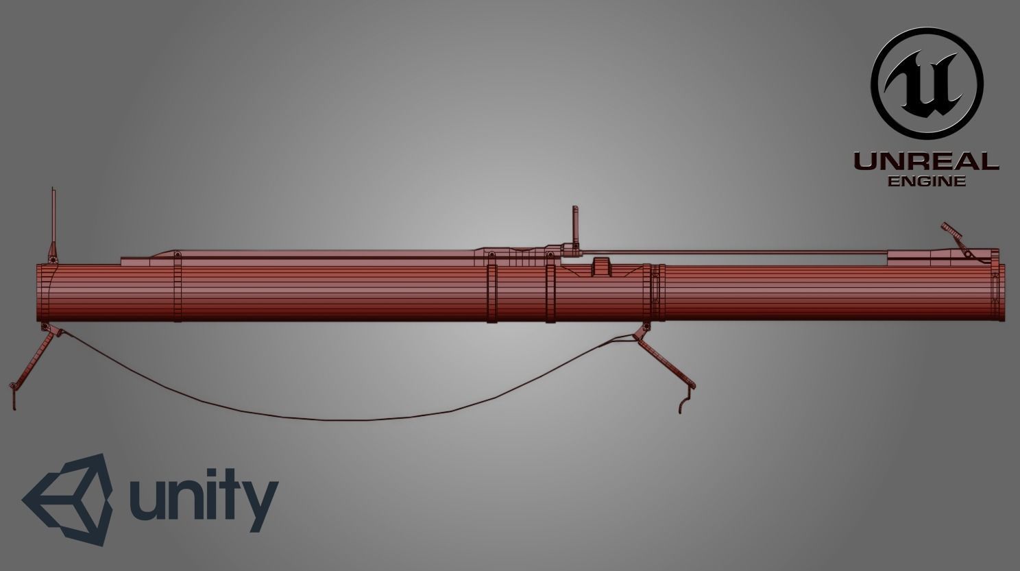 RPG-18 game ready 3d model with 4K-PBR textures for any engines Low-poly 3D model_8