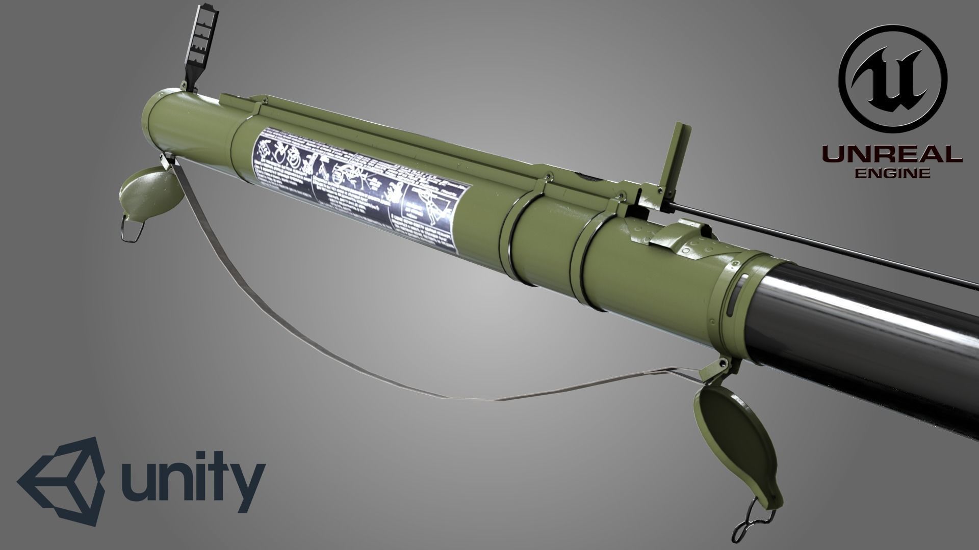 RPG-18 game ready 3d model with 4K-PBR textures for any engines Low-poly 3D model_1