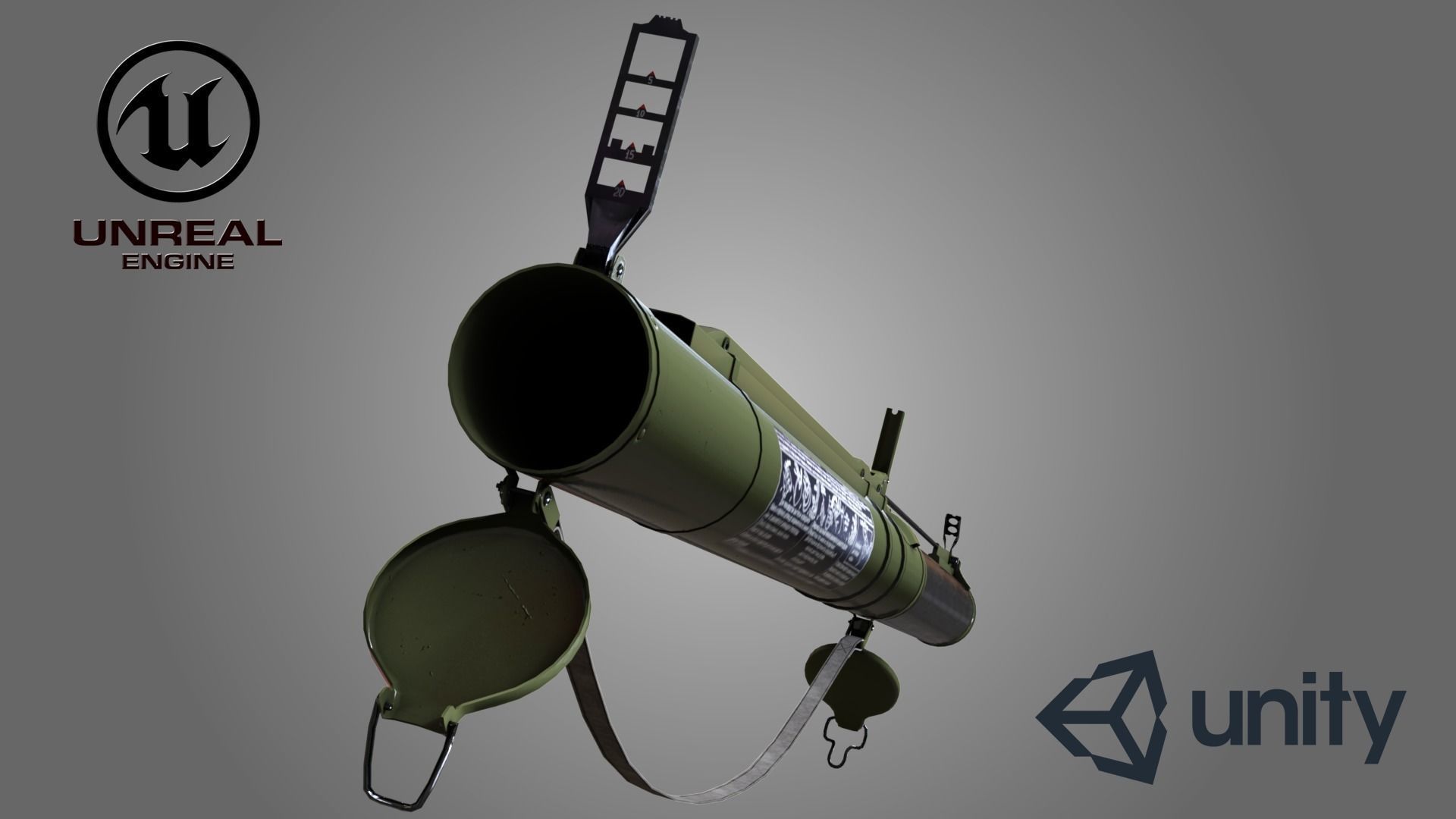 RPG-18 game ready 3d model with 4K-PBR textures for any engines Low-poly 3D model_5