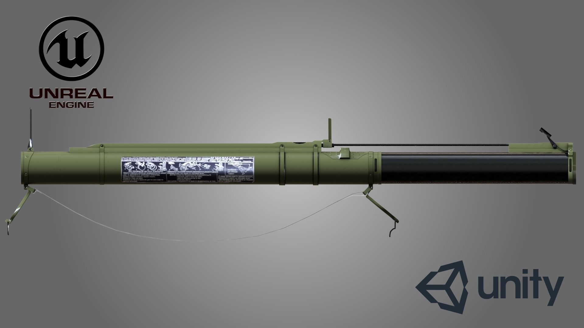RPG-18 game ready 3d model with 4K-PBR textures for any engines Low-poly 3D model_7