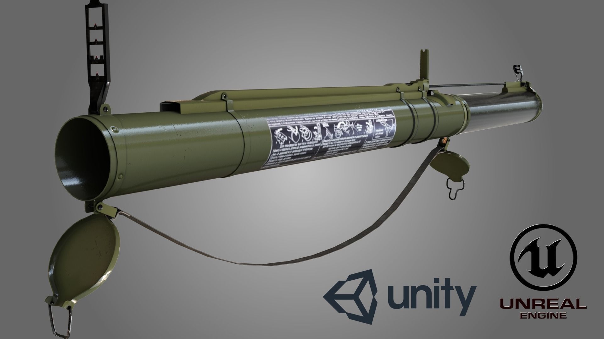 RPG-18 game ready 3d model with 4K-PBR textures for any engines Low-poly 3D model_3