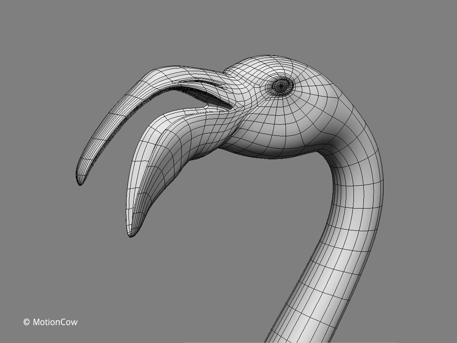 Flamingo Pink - Folded Wings 3D model_13