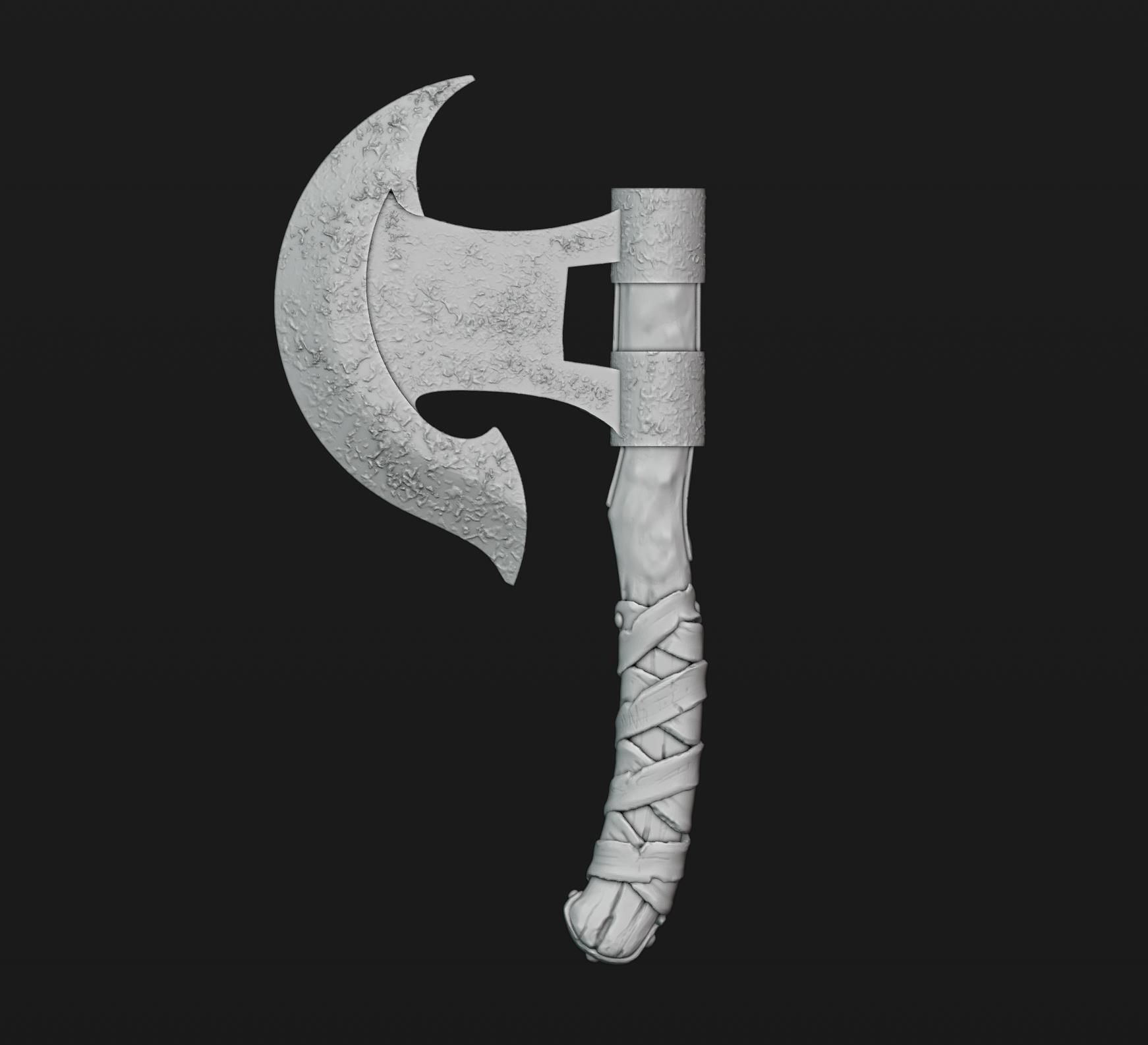 Viking Axe 6 3D print model_9