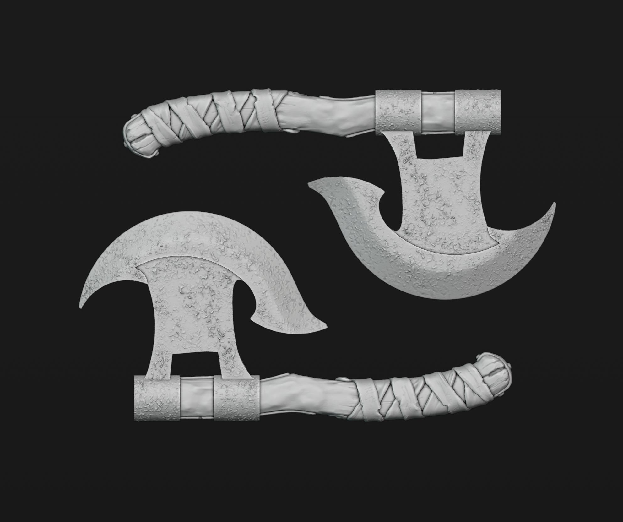 Viking Axe 6 3D print model_3