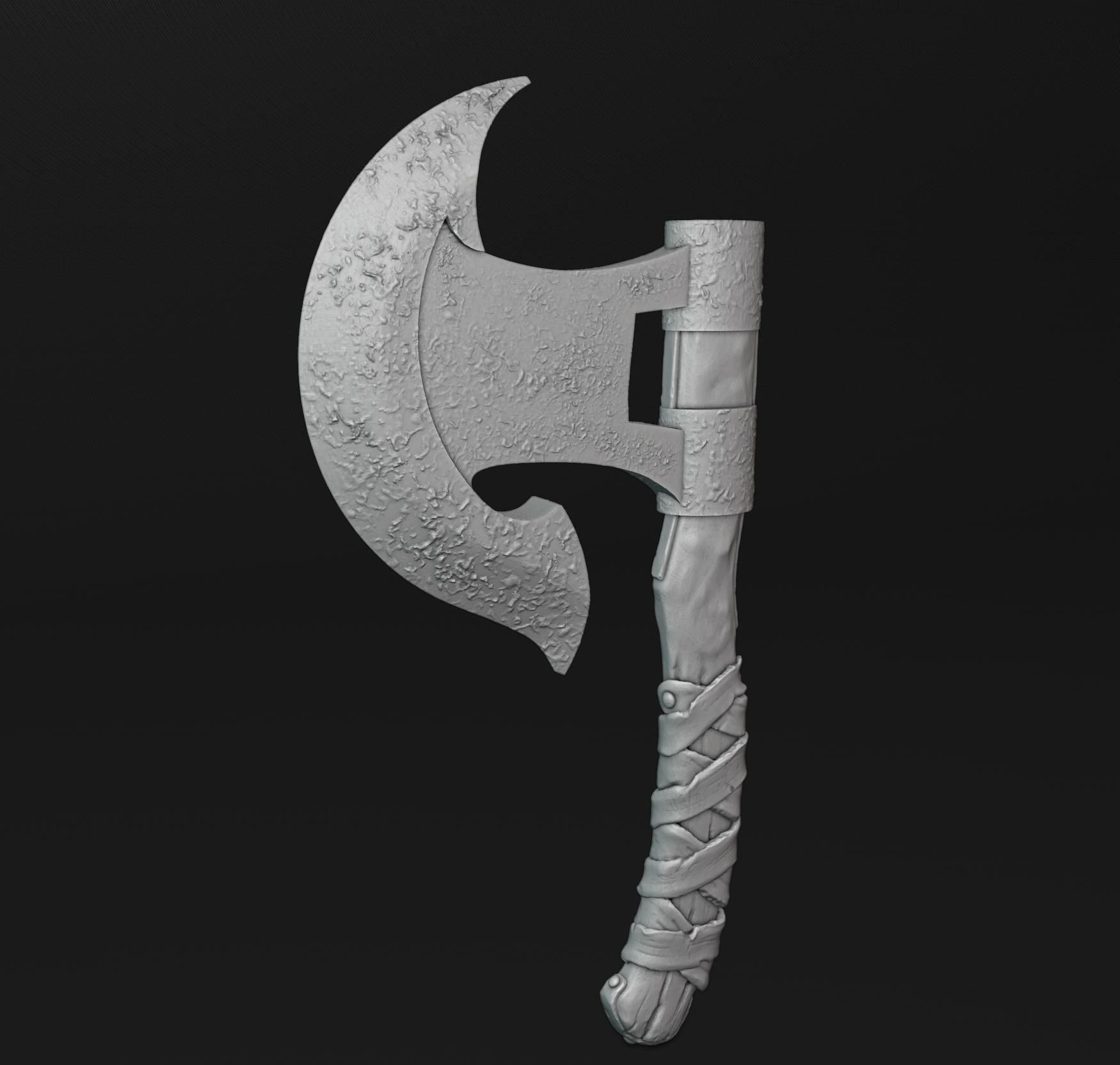 Viking Axe 6 3D print model_1