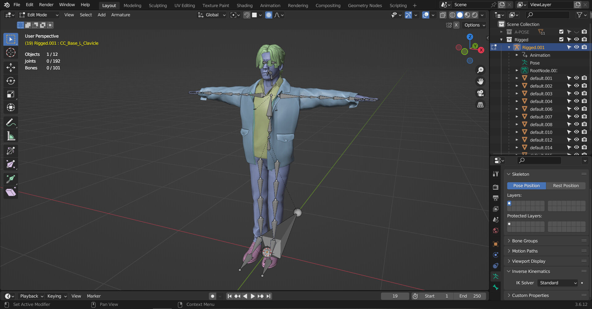 Game Ready Vintage Man Character Low-poly 3D model_18