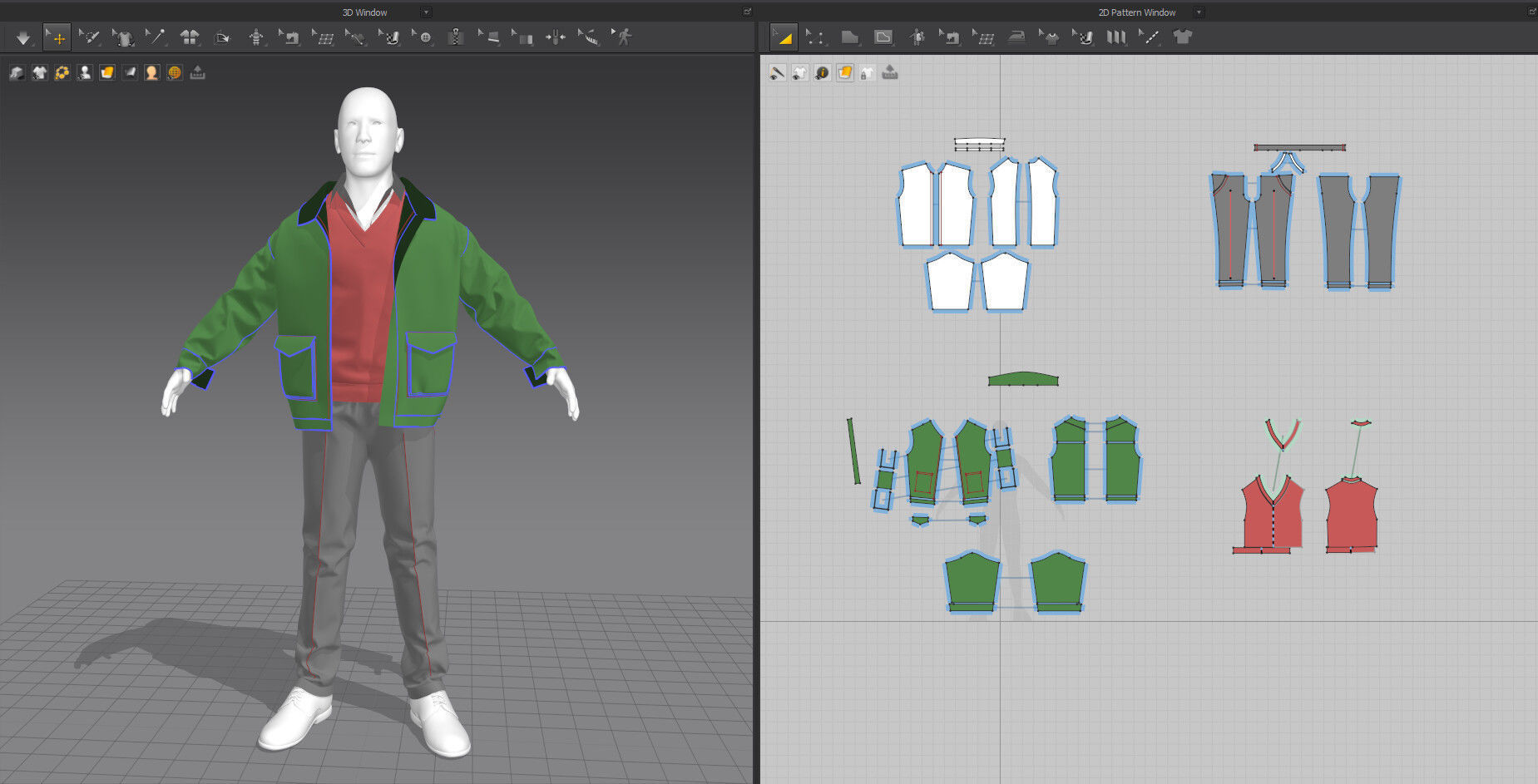 Game Ready Vintage Man Character Low-poly 3D model_14