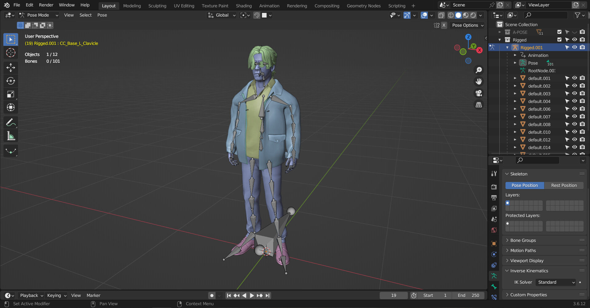 Game Ready Vintage Man Character Low-poly 3D model_17