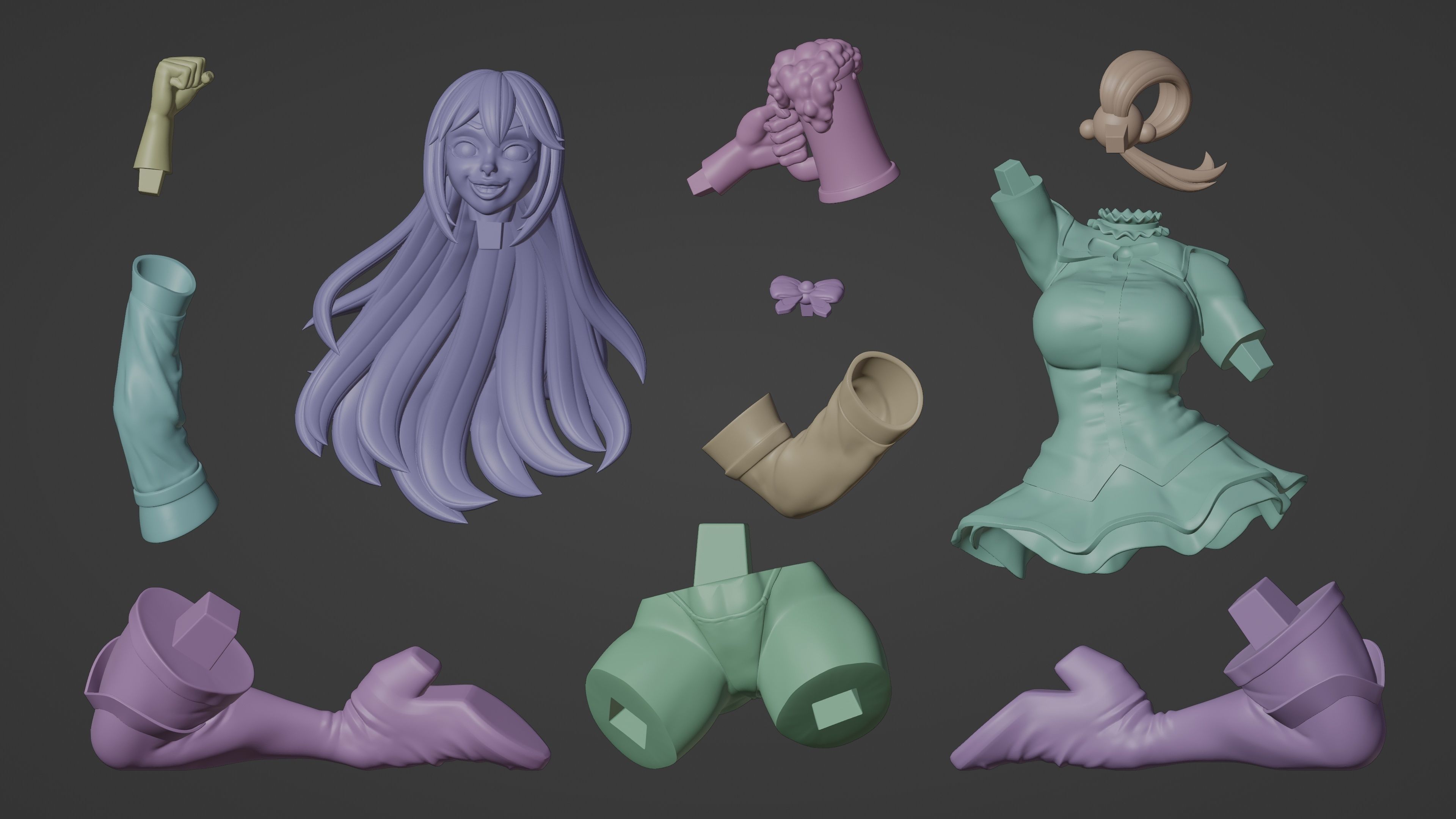 AQUA - KONOSUBA - 12CM 3D print model_7