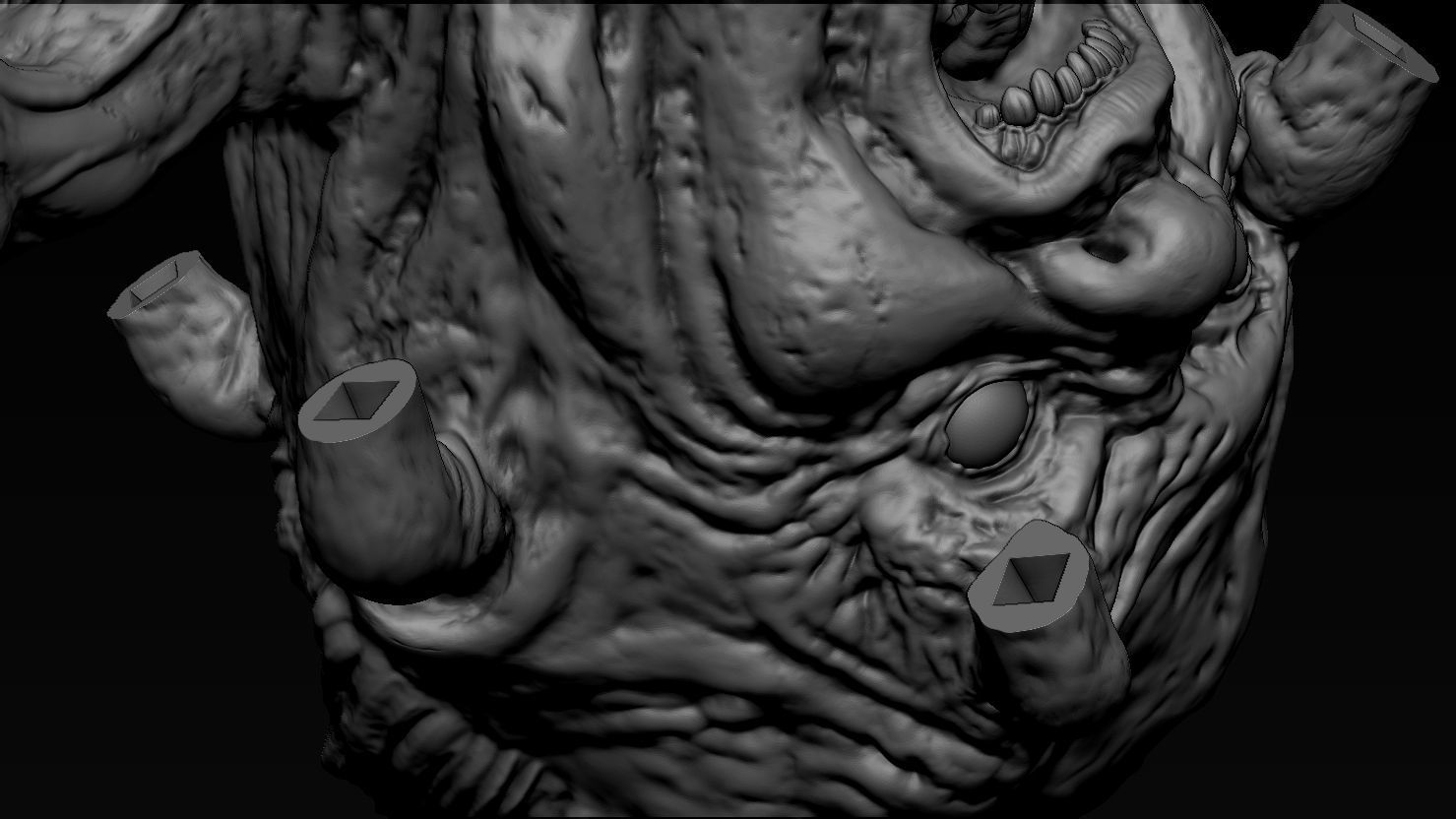 3D PRINTABLE THE THING NORRIS SPIDER HEAD 3D print model_10