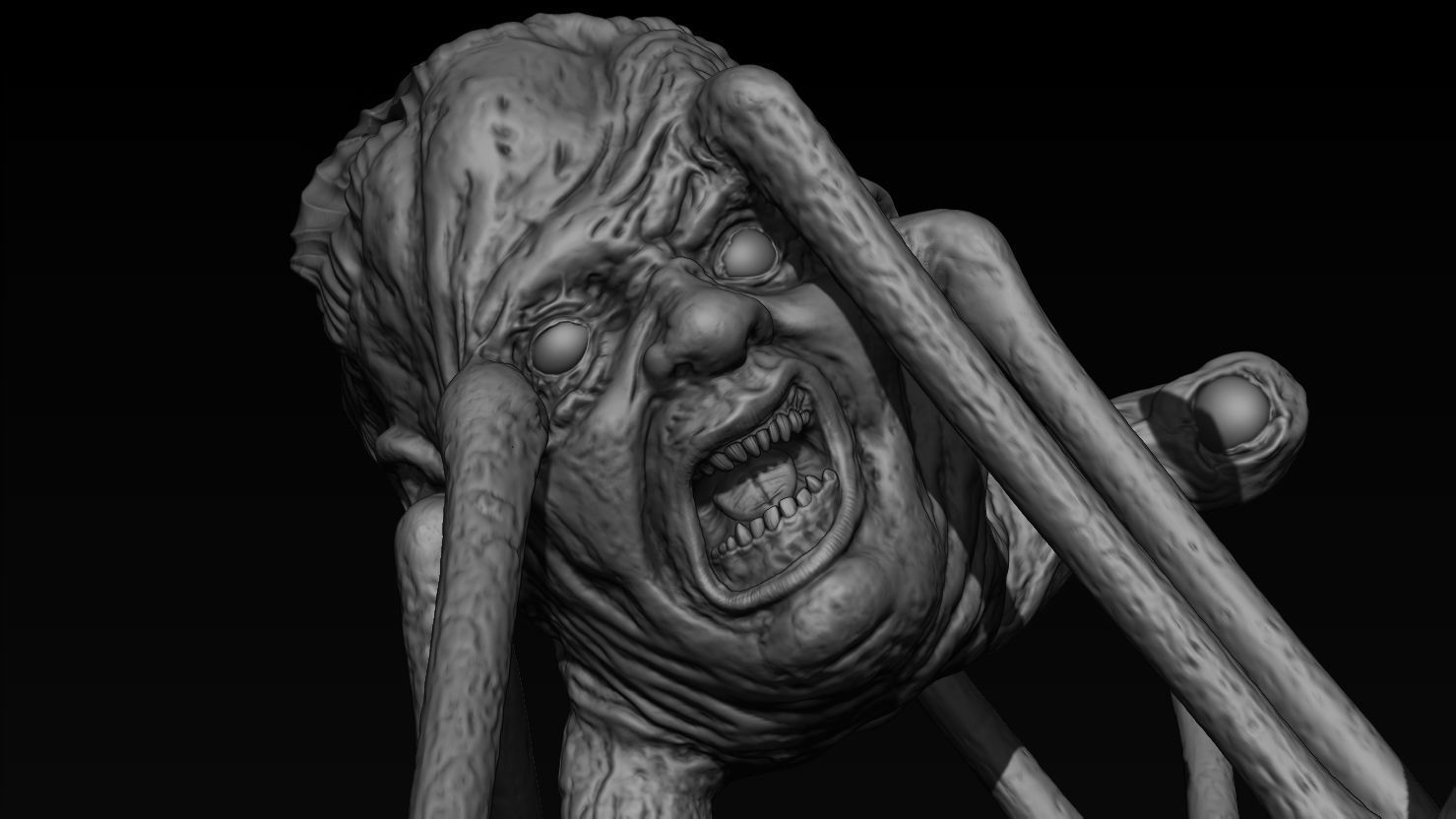 3D PRINTABLE THE THING NORRIS SPIDER HEAD 3D print model_7