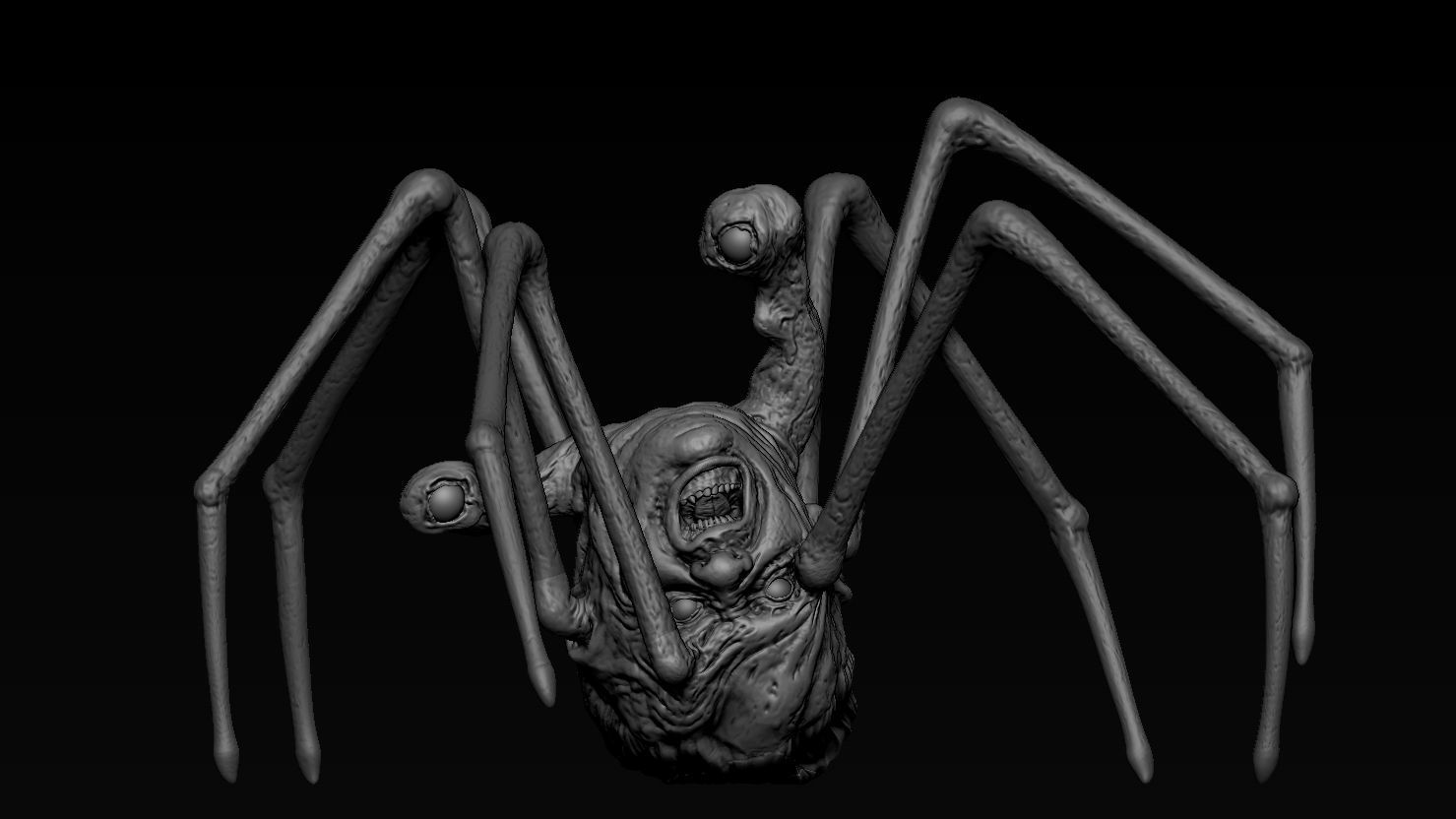 3D PRINTABLE THE THING NORRIS SPIDER HEAD 3D print model_5