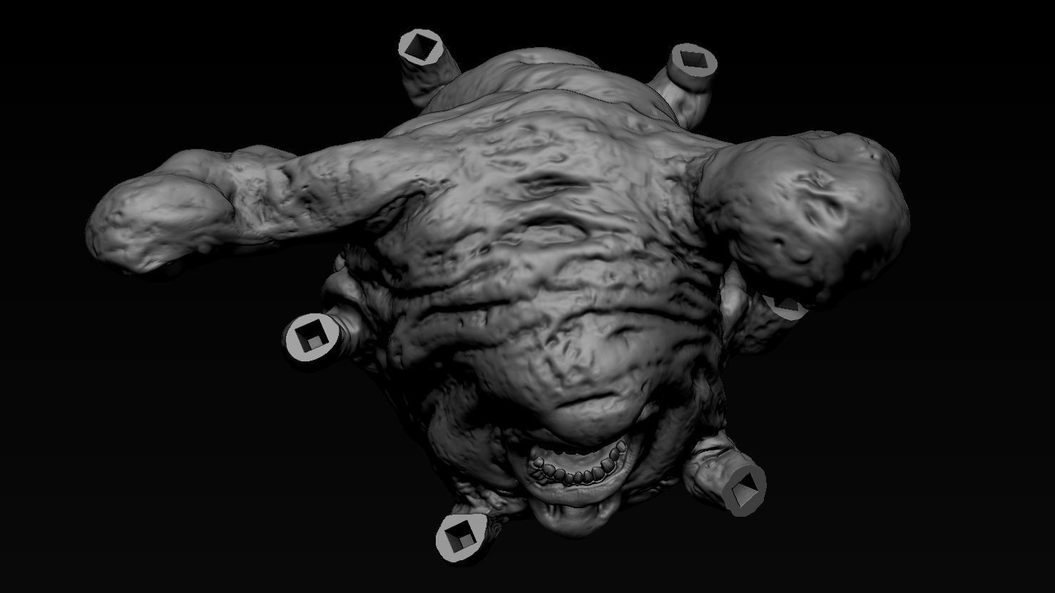 3D PRINTABLE THE THING NORRIS SPIDER HEAD 3D print model_11