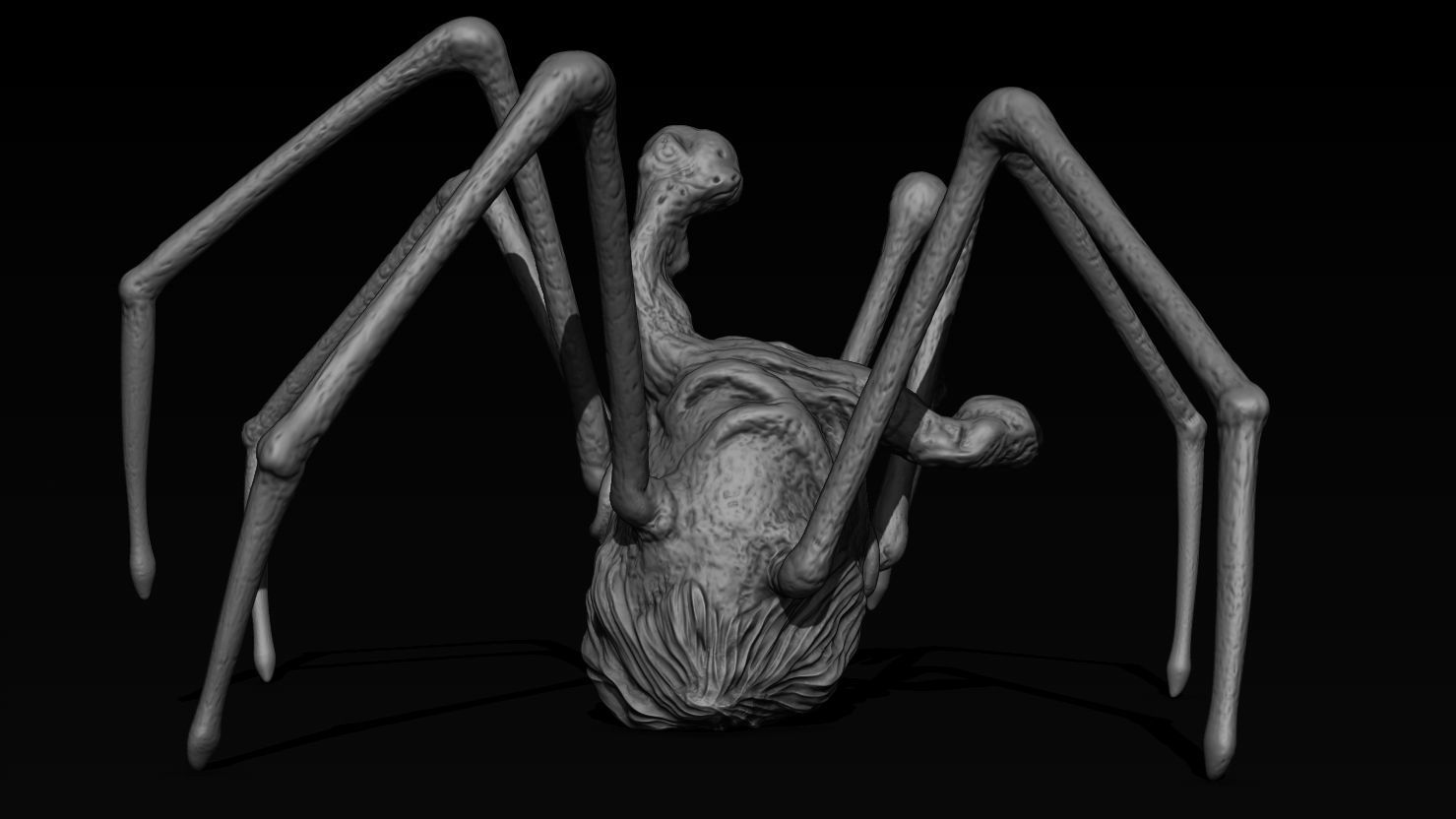 3D PRINTABLE THE THING NORRIS SPIDER HEAD 3D print model_9