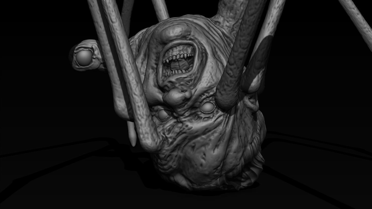 3D PRINTABLE THE THING NORRIS SPIDER HEAD 3D print model_6
