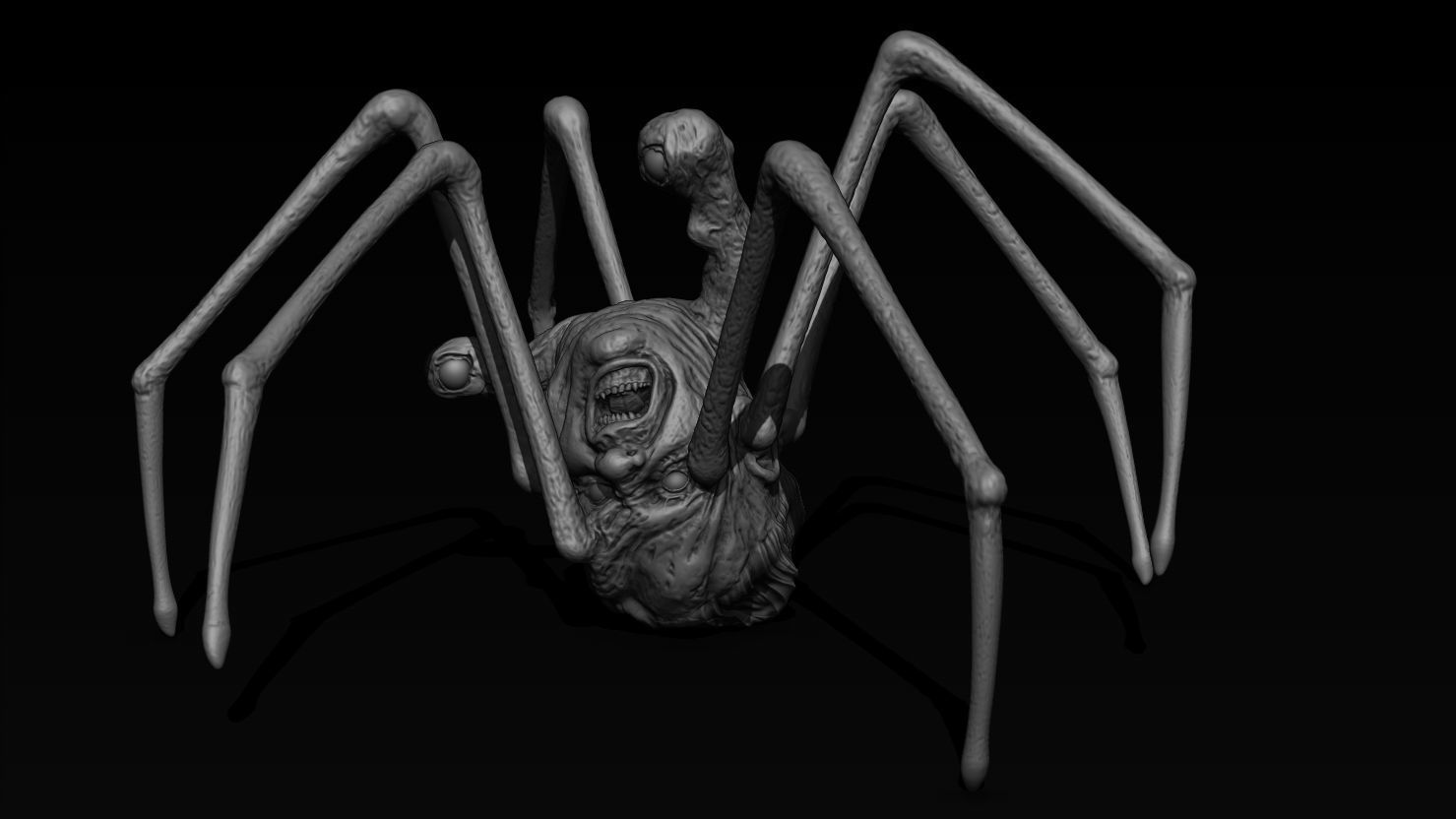 3D PRINTABLE THE THING NORRIS SPIDER HEAD 3D print model_4