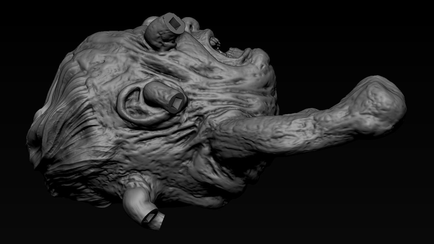 3D PRINTABLE THE THING NORRIS SPIDER HEAD 3D print model_12