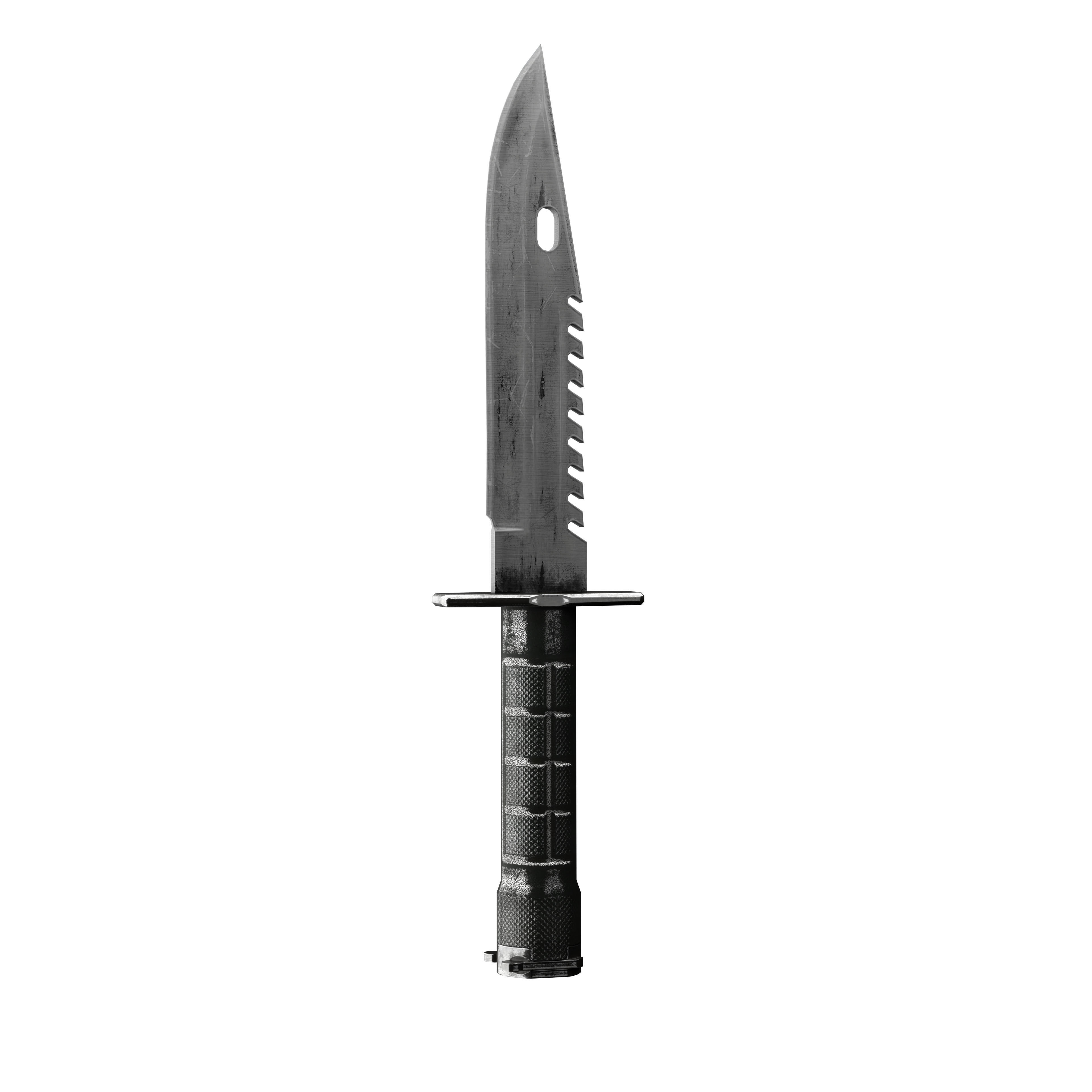 combat knife 3D model_1