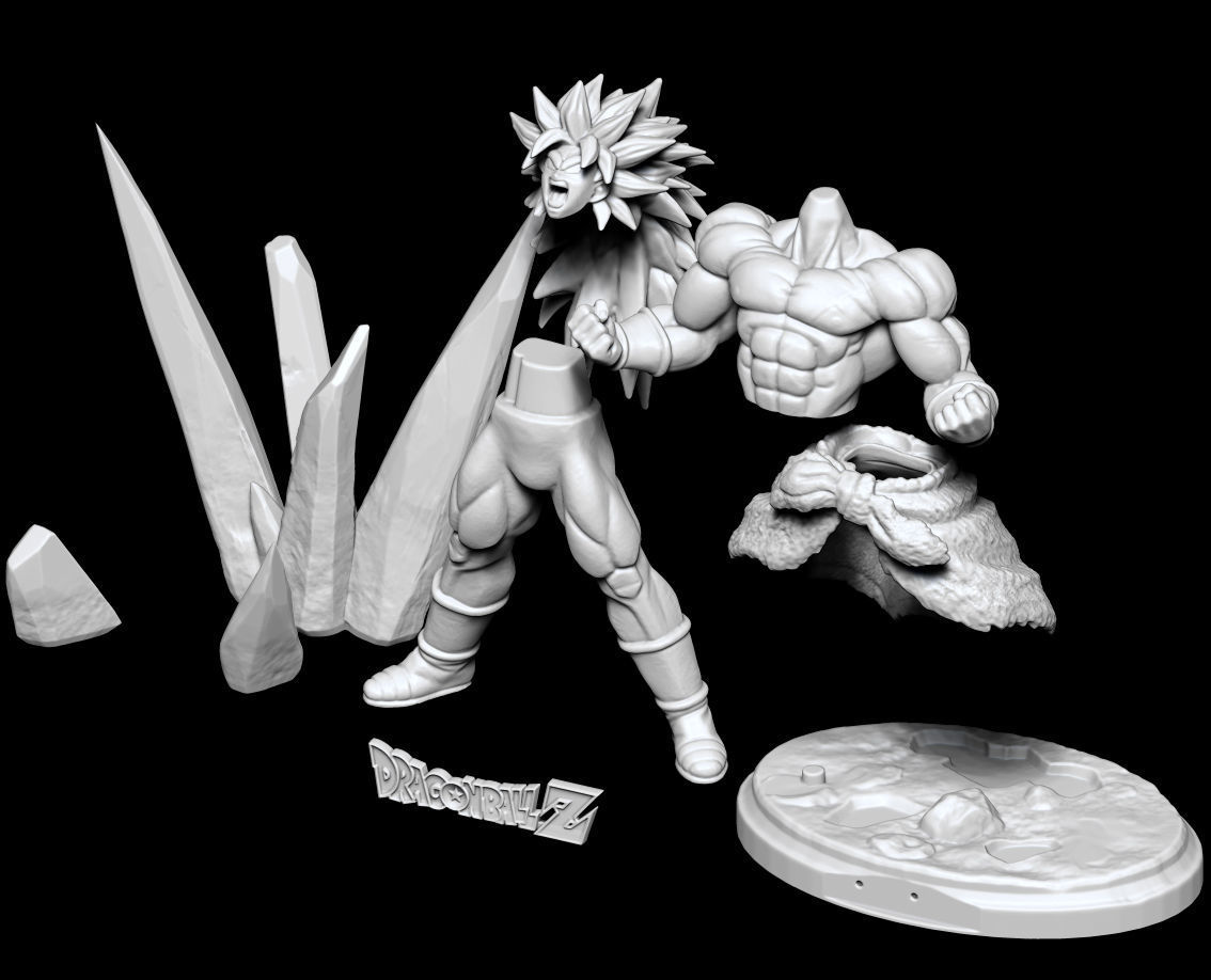 DBZ Broly Super Saiyan 3 Dragon Ball Z Figure for 3D print 3D print model_7