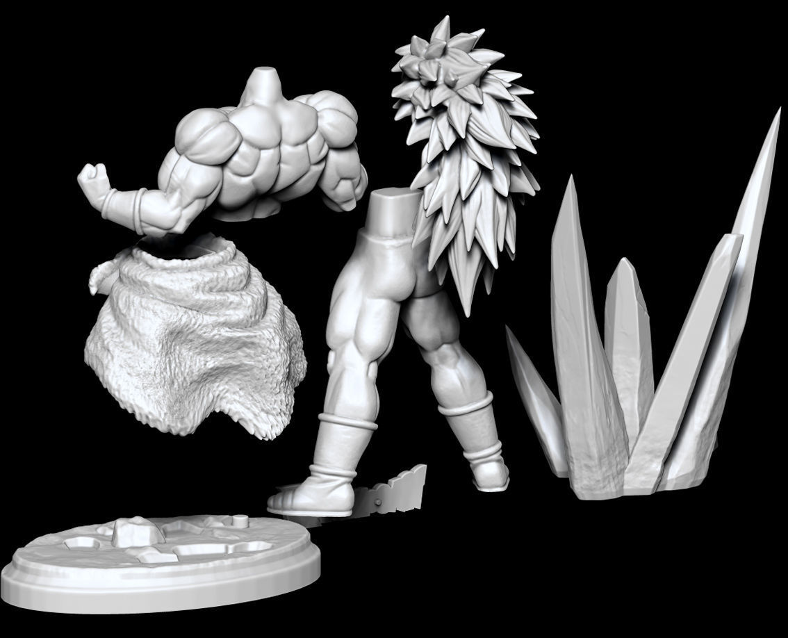 DBZ Broly Super Saiyan 3 Dragon Ball Z Figure for 3D print 3D print model_9