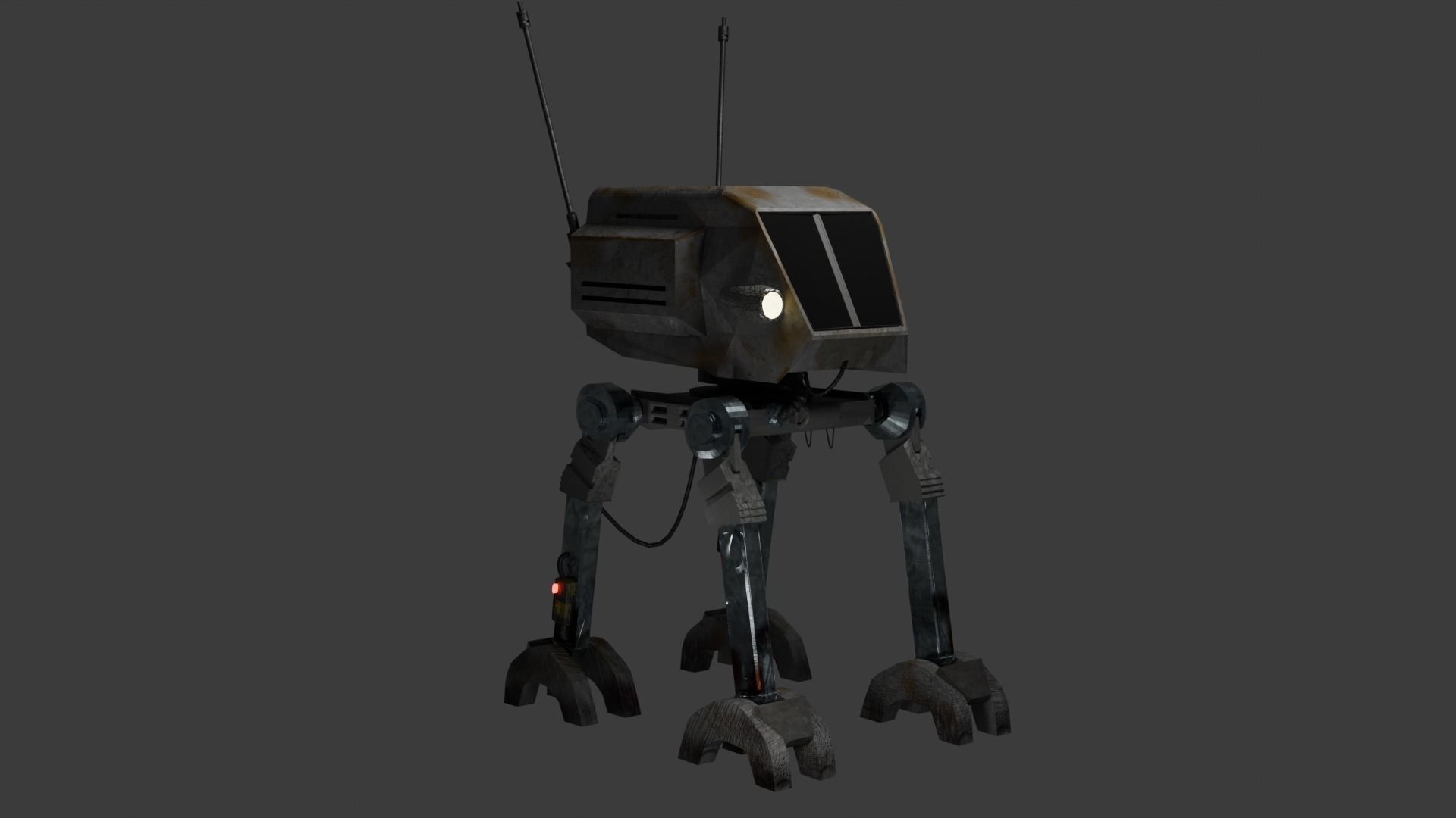 Scout Titan Mech  Low-poly 3D model_2