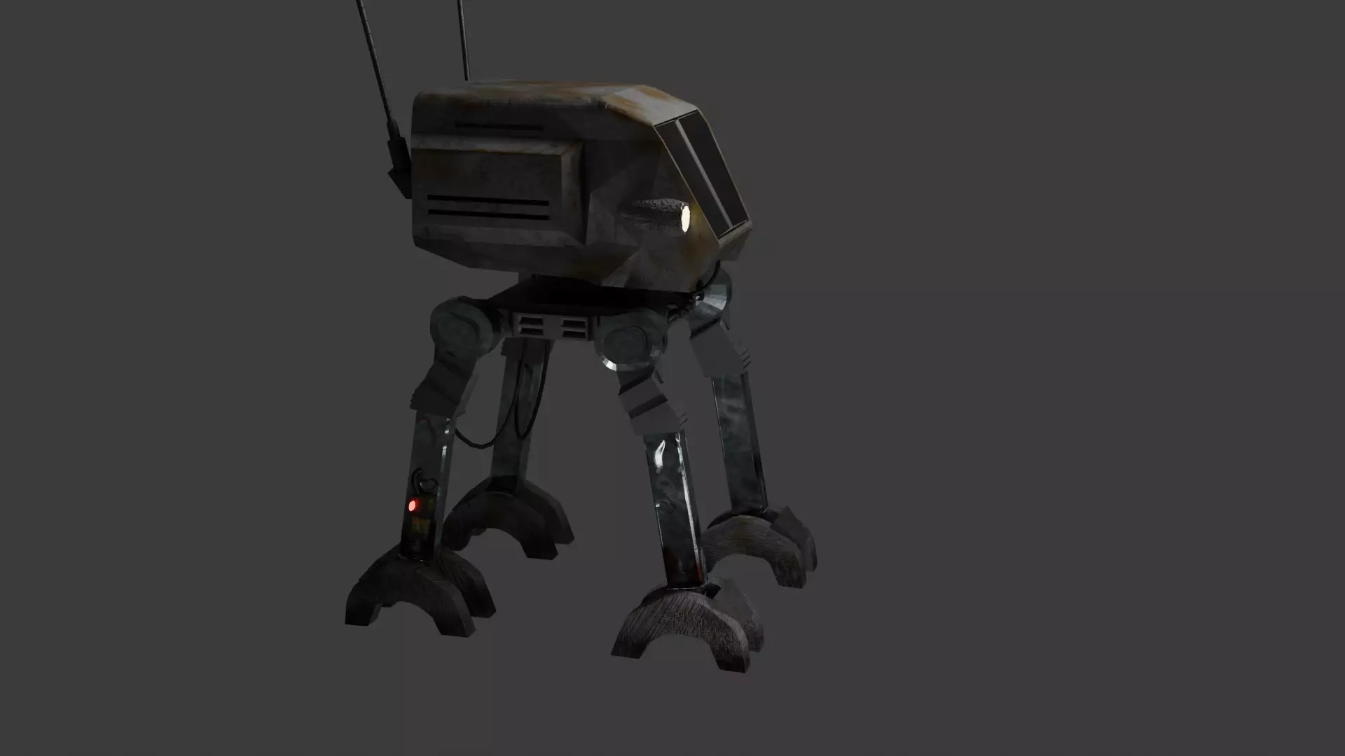Scout Titan Mech  Low-poly 3D model_0