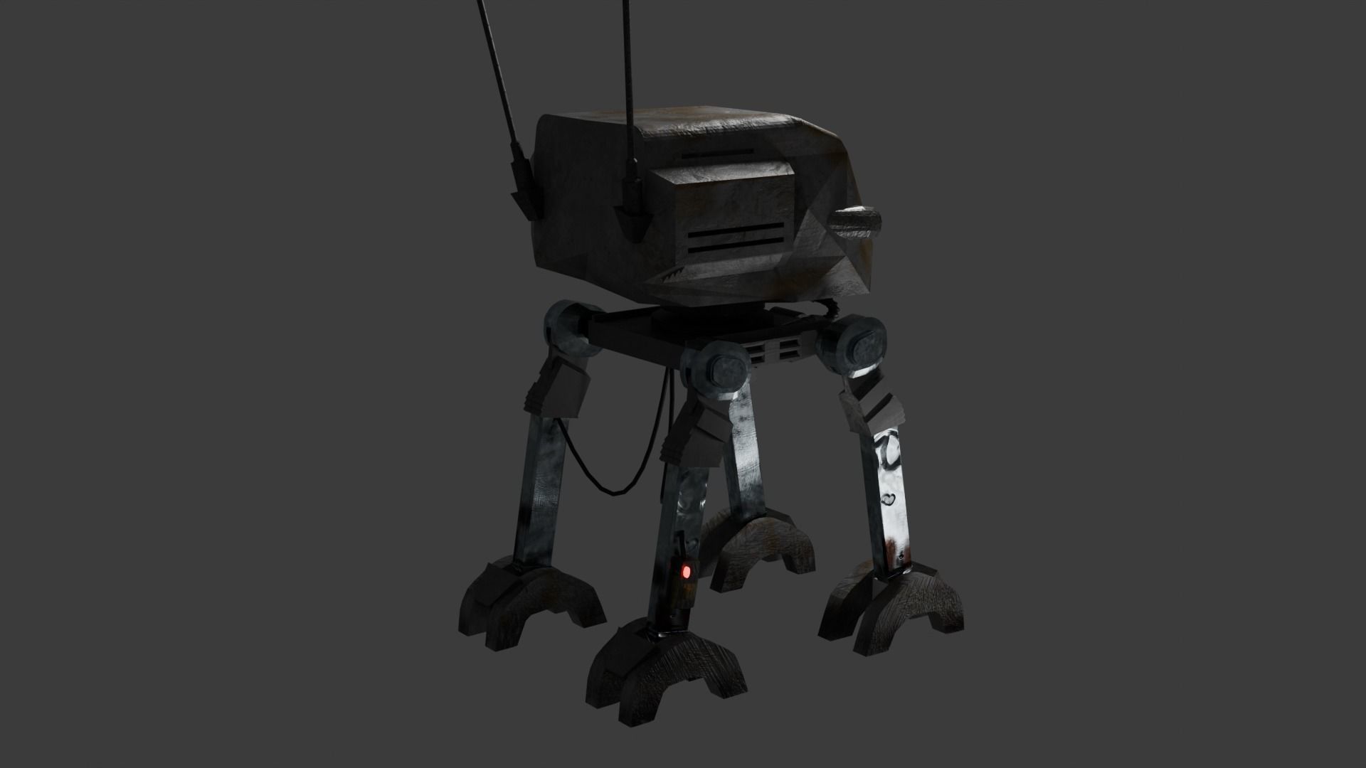 Scout Titan Mech  Low-poly 3D model_1