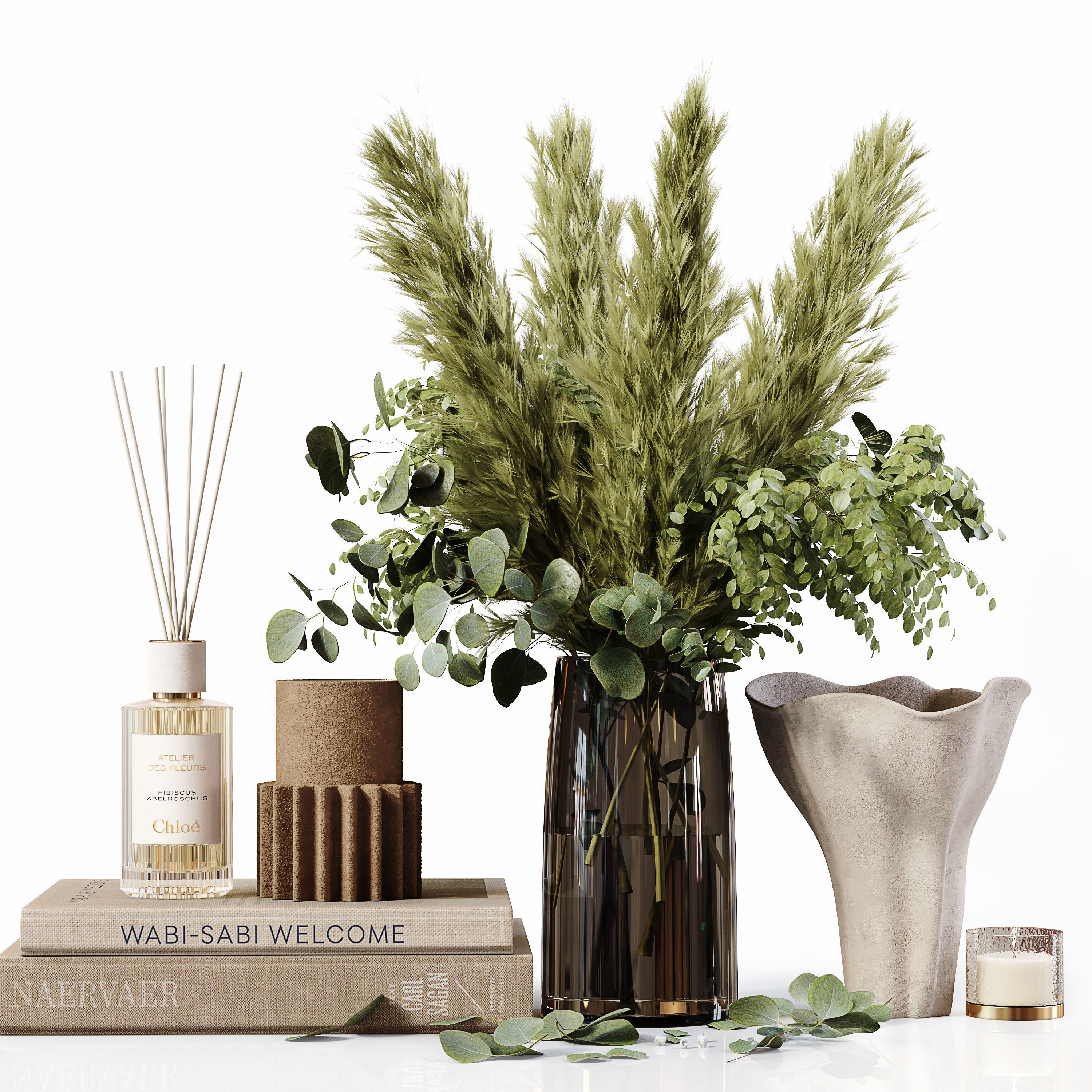 Decorative Set 209 Low-poly 3D model_7