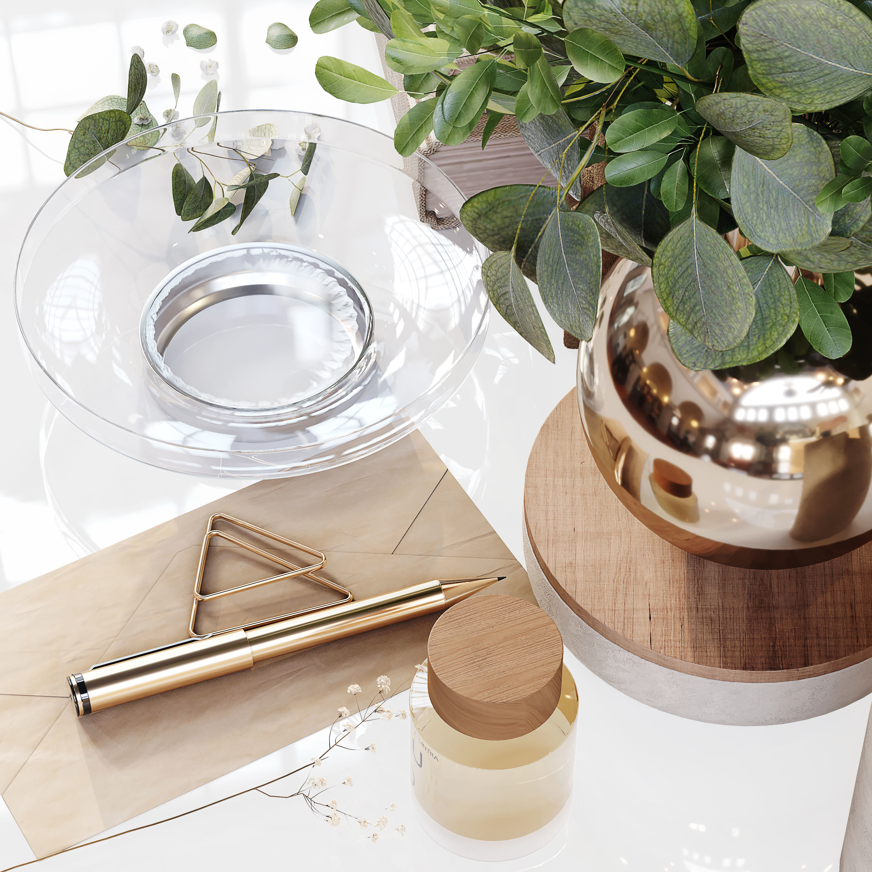 Decorative Set 209 Low-poly 3D model_10