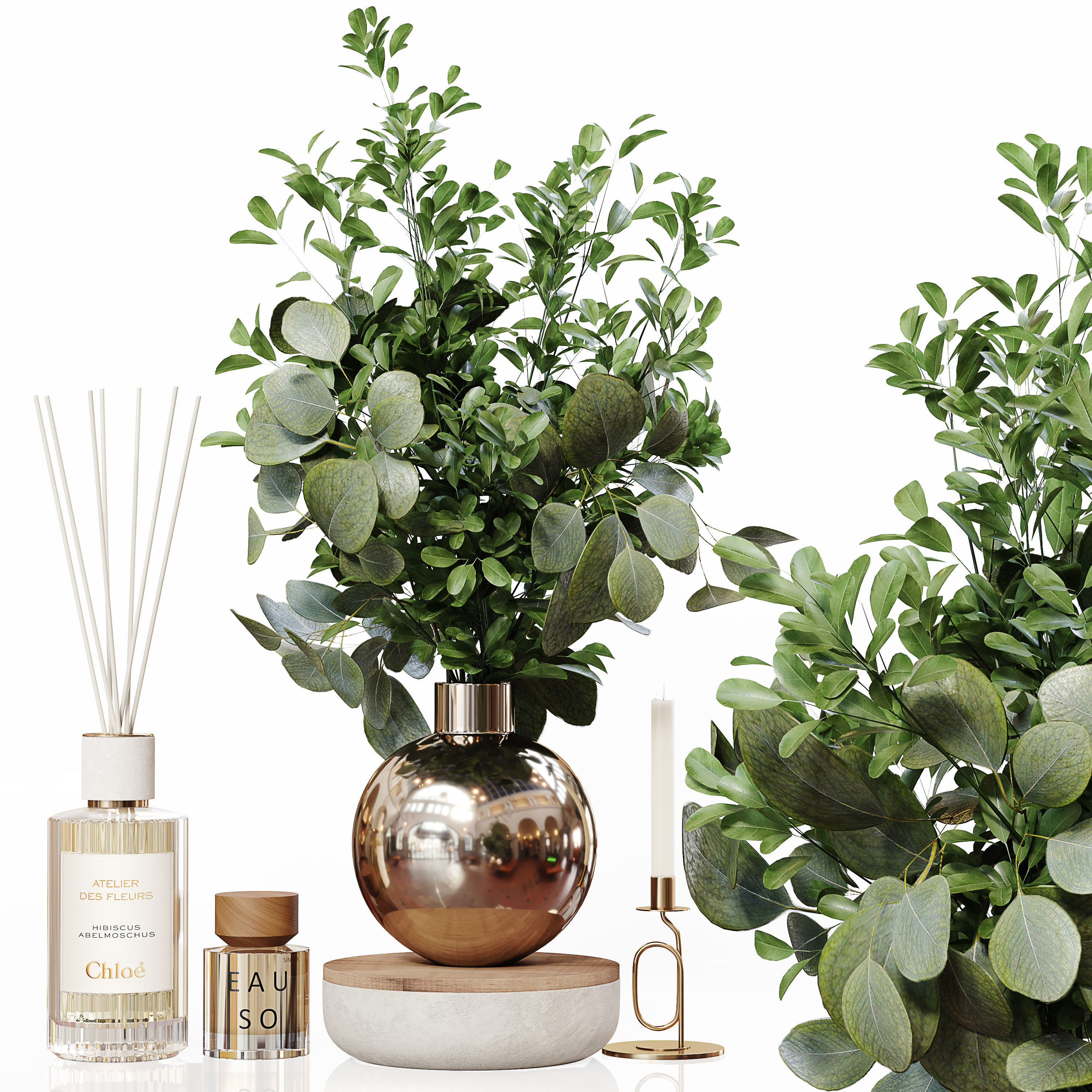 Decorative Set 209 Low-poly 3D model_2