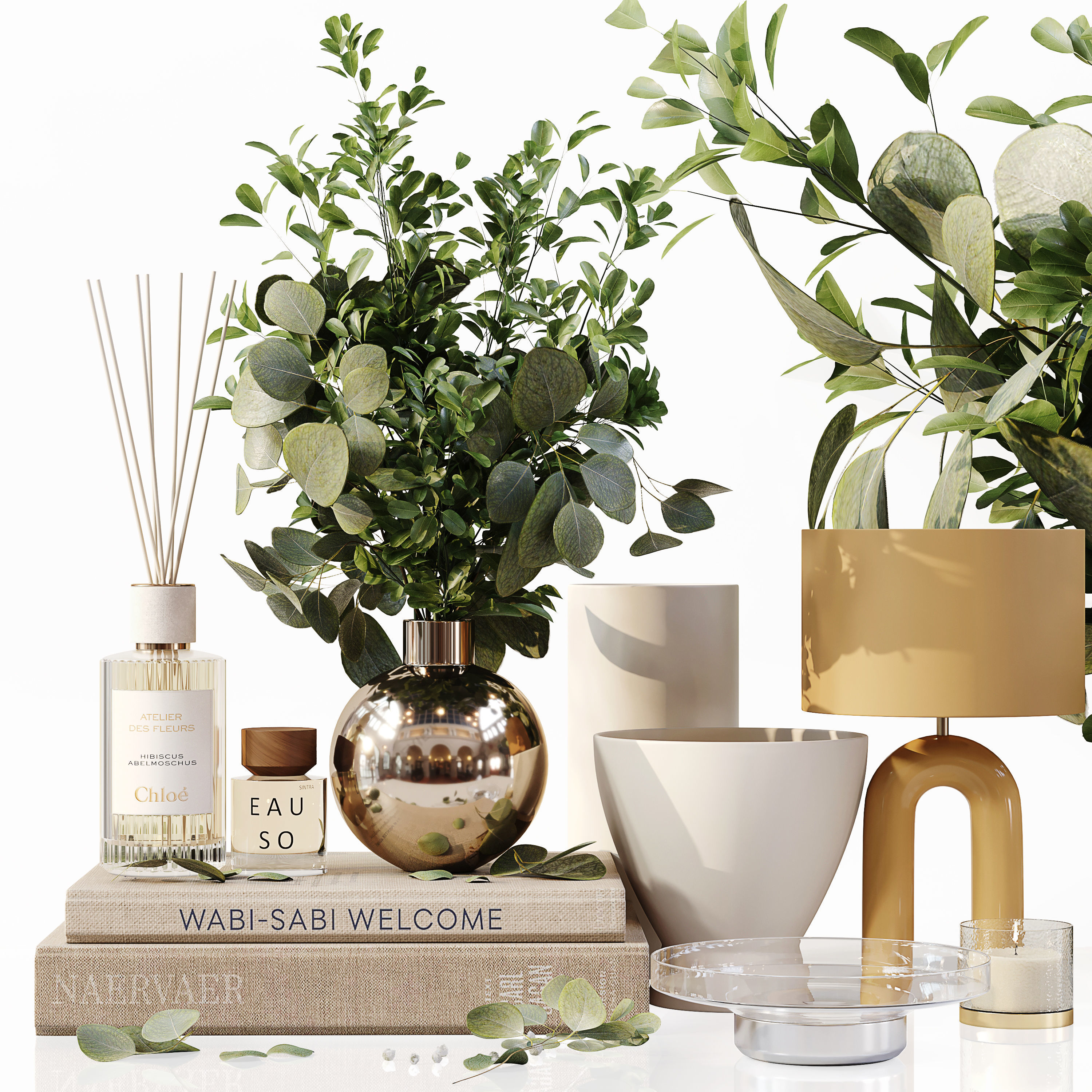 Decorative Set 209 Low-poly 3D model_5