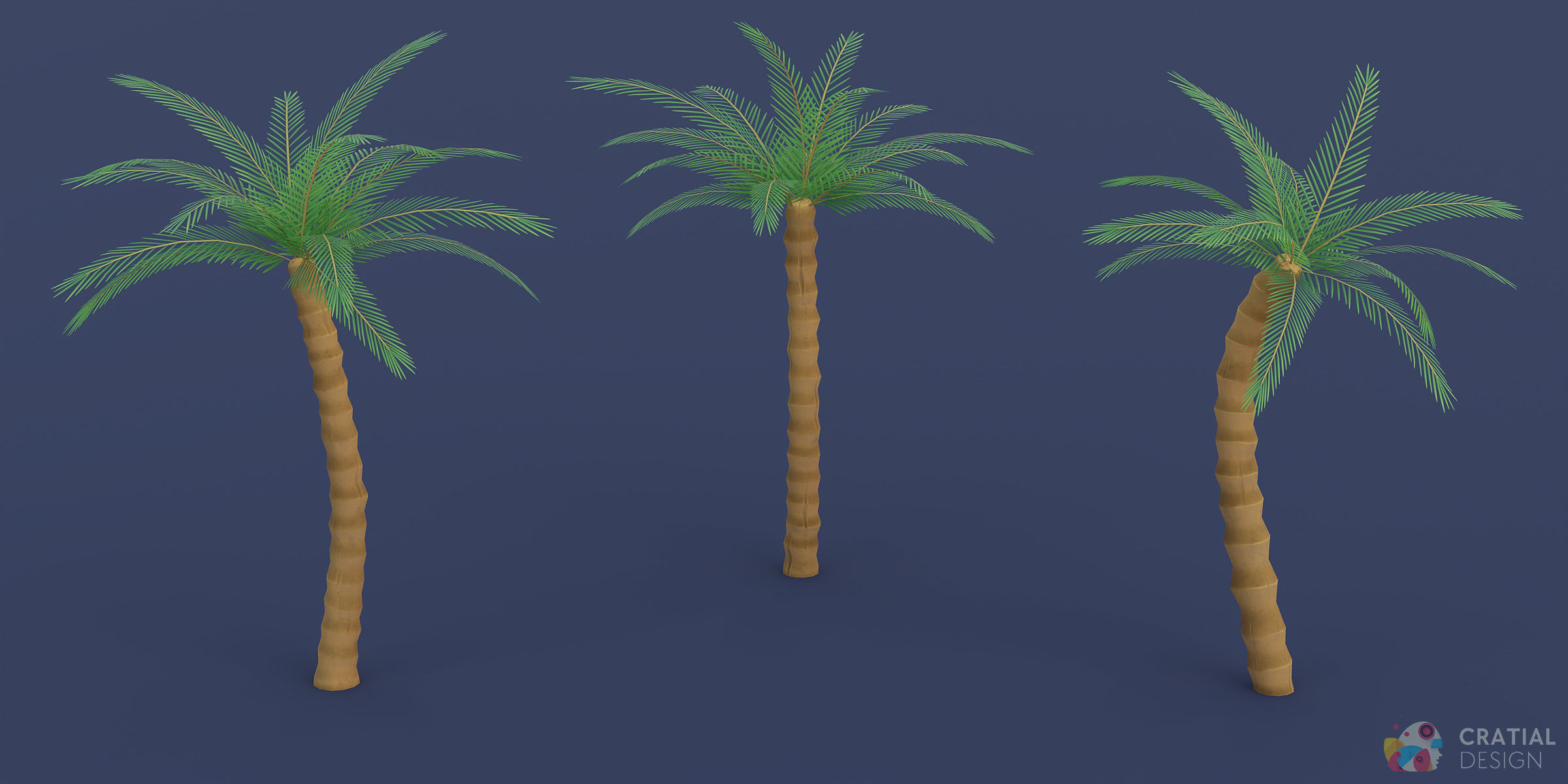 Stylized Tropical Nature and Foliage Kit 3D model_5